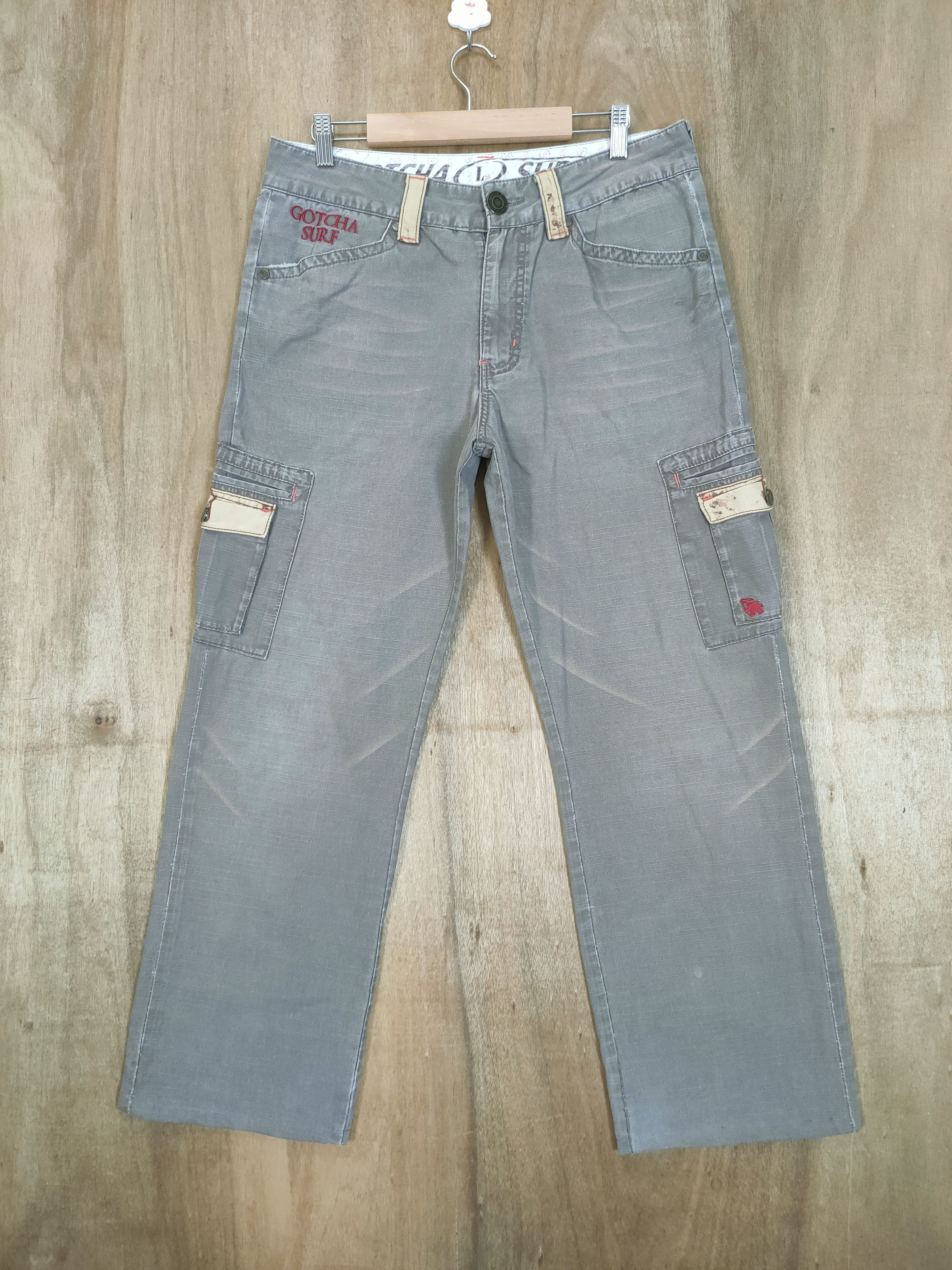 Japanese Brand × Vintage VINTAGE GOTCHA FADED CARGO PANTS Size US 32 / EU 48 - 1 Thumbnail
