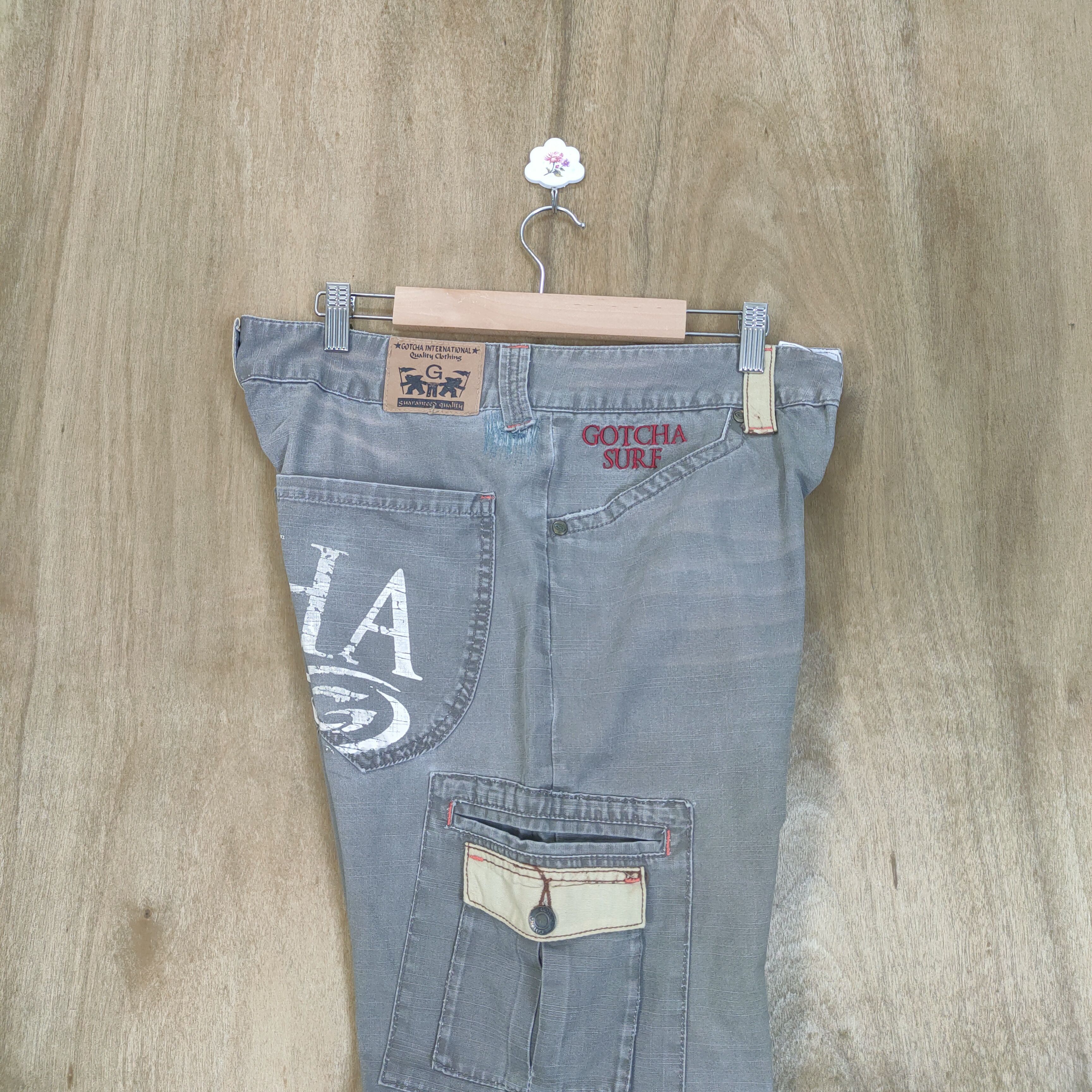 Japanese Brand × Vintage VINTAGE GOTCHA FADED CARGO PANTS Size US 32 / EU 48 - 15 Thumbnail