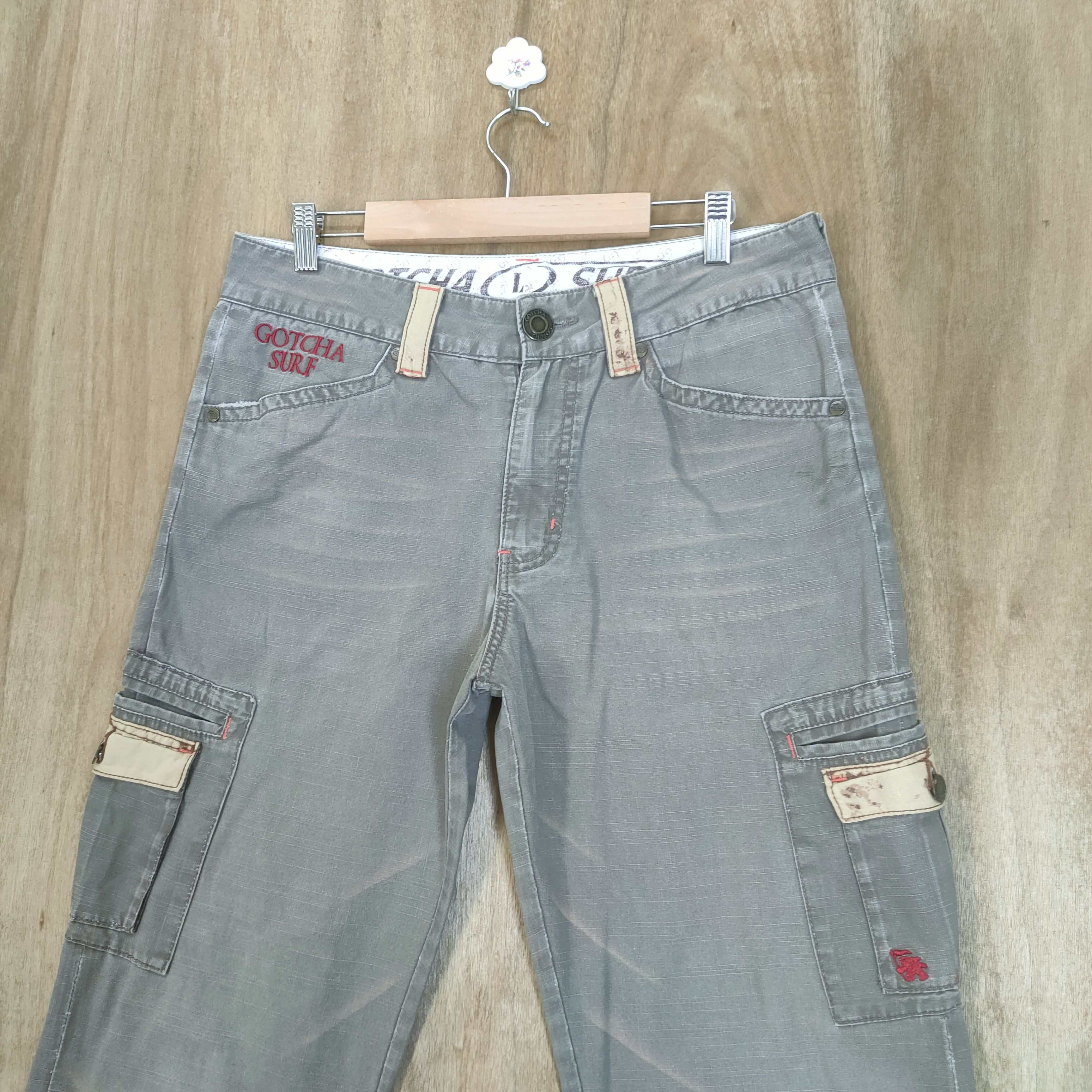 Japanese Brand × Vintage VINTAGE GOTCHA FADED CARGO PANTS Size US 32 / EU 48 - 4 Thumbnail
