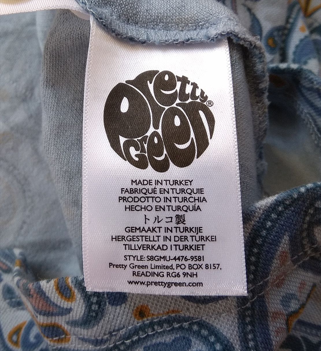 Pretty Green Pretty Green Paisley Flowered Print Polo Shirt in Blue Size US S / EU 44-46 / 1 - 4 Thumbnail