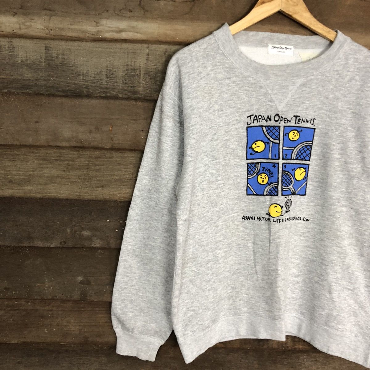 Vintage Japan open Tennis vintage Grey Sweatshirt #125B Size US M / EU 48-50 / 2 - 7 Thumbnail