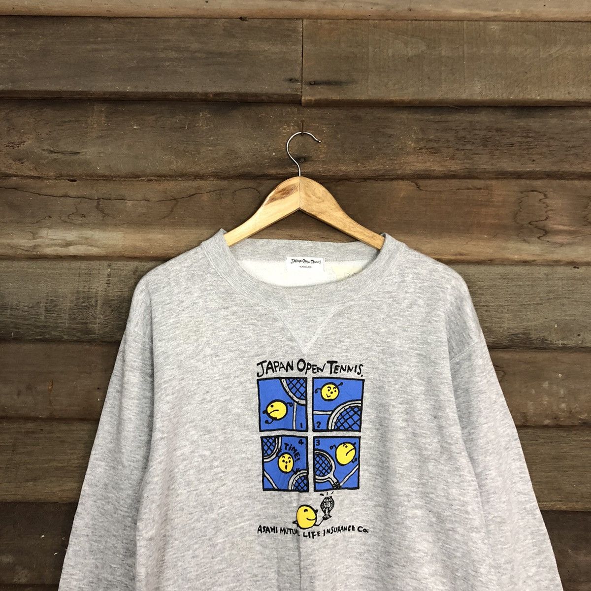 Vintage Japan open Tennis vintage Grey Sweatshirt #125B Size US M / EU 48-50 / 2 - 2 Thumbnail
