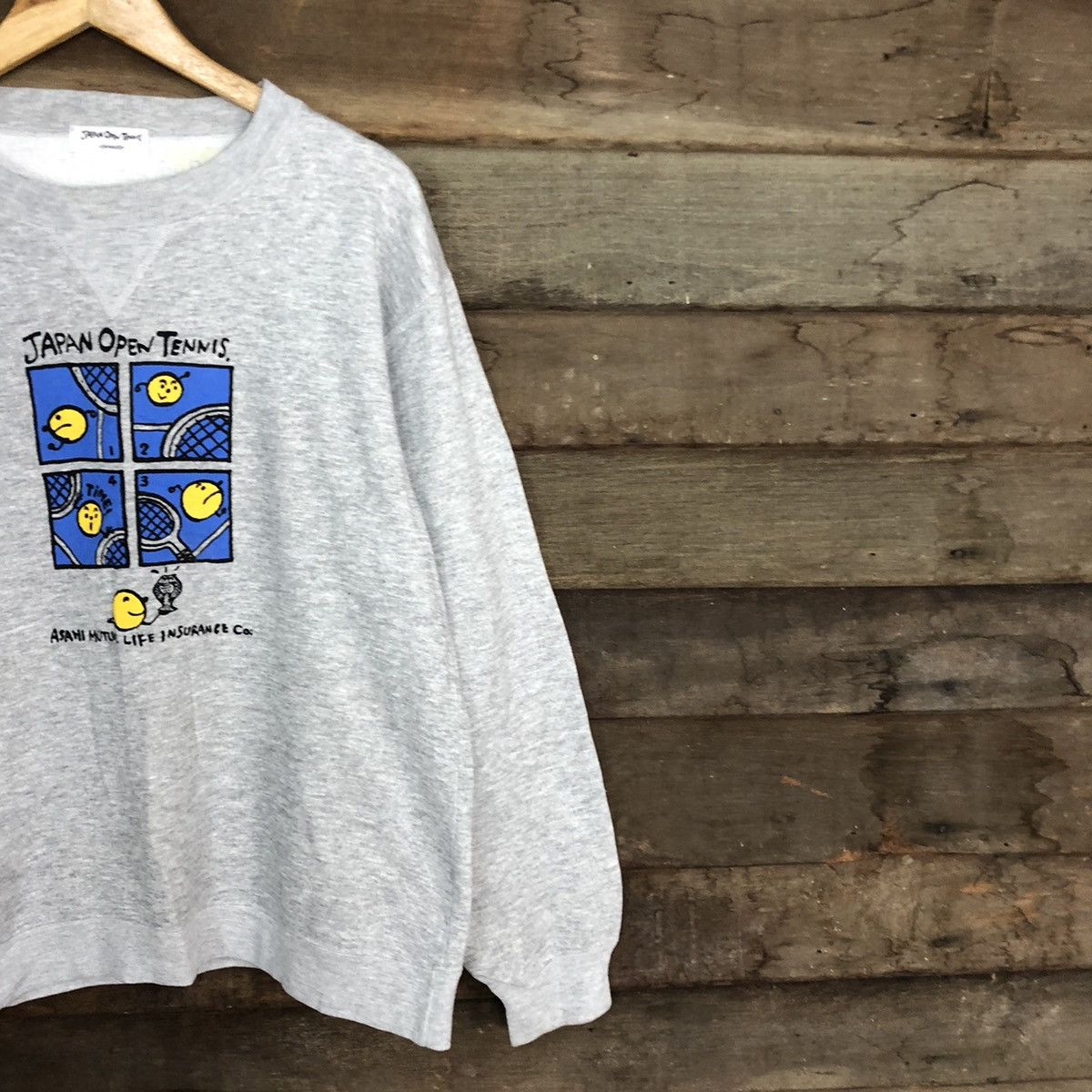Vintage Japan open Tennis vintage Grey Sweatshirt #125B Size US M / EU 48-50 / 2 - 5 Thumbnail