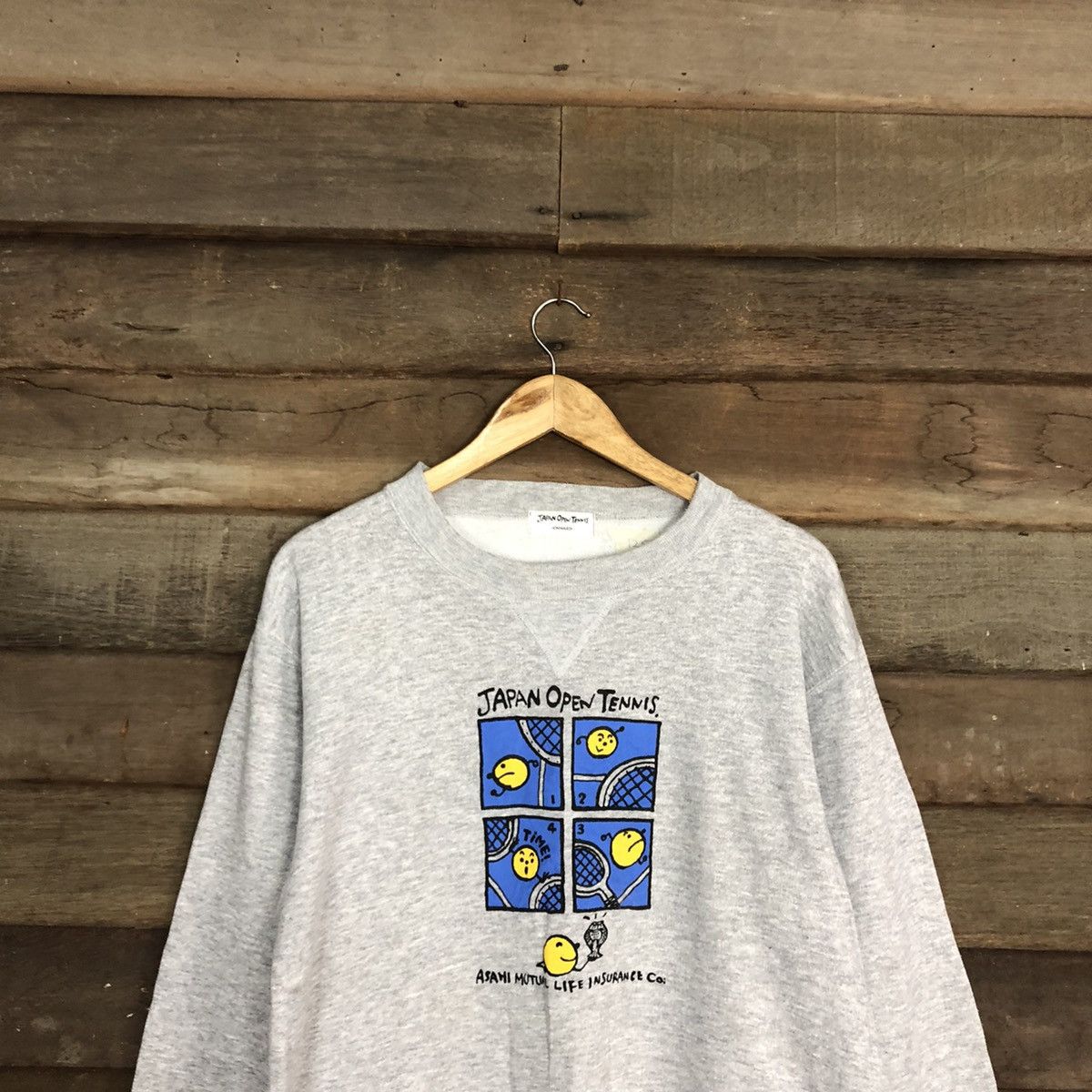 Vintage Japan open Tennis vintage Grey Sweatshirt #125B Size US M / EU 48-50 / 2 - 9 Thumbnail