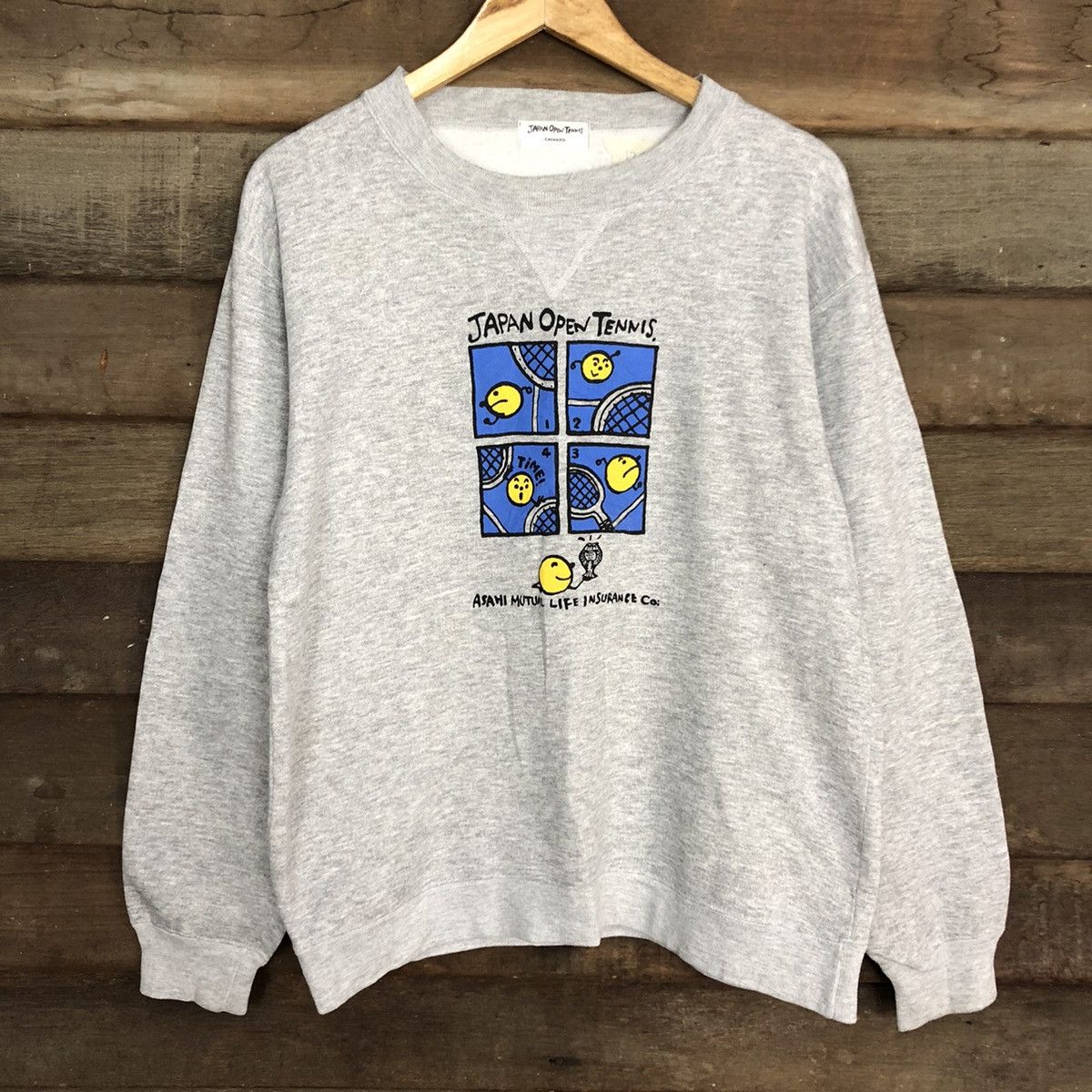 Vintage Japan open Tennis vintage Grey Sweatshirt #125B Size US M / EU 48-50 / 2 - 8 Thumbnail