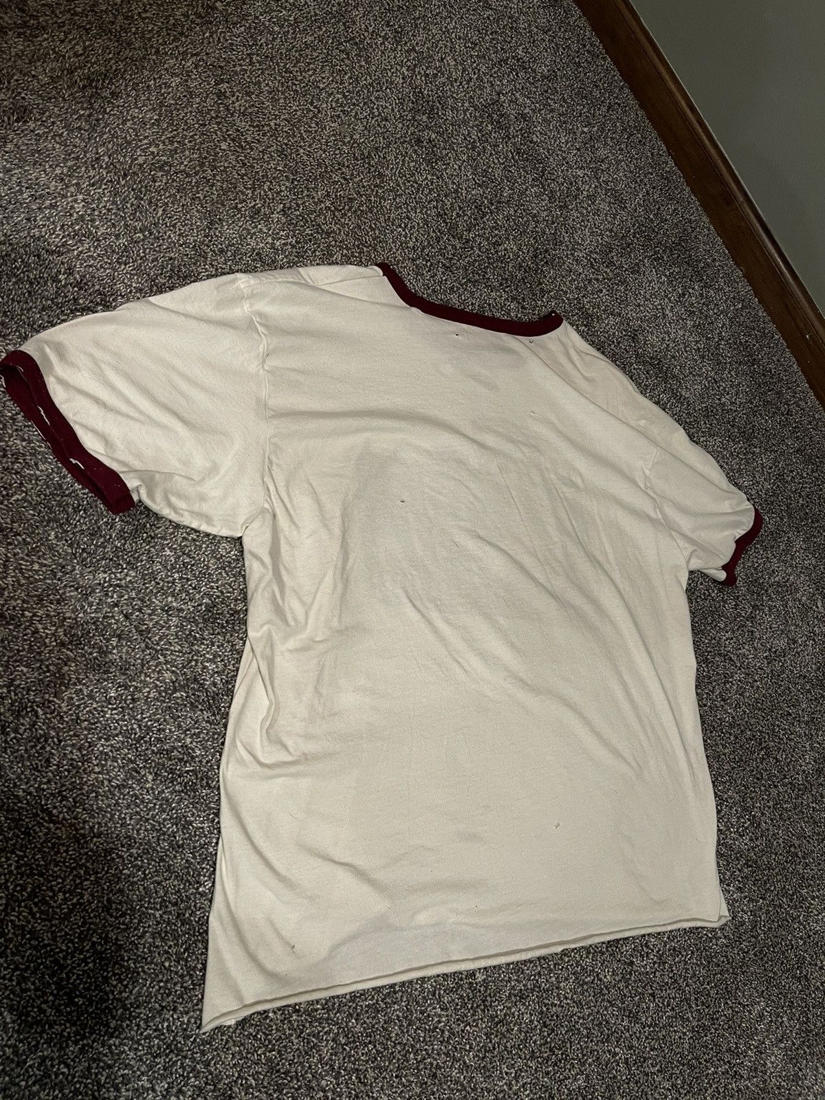 Japanese Brand × Vintage Vintage Thrashed Distressed KKRC Radio Ringer Shirt Size US L / EU 52-54 / 3 - 7 Thumbnail