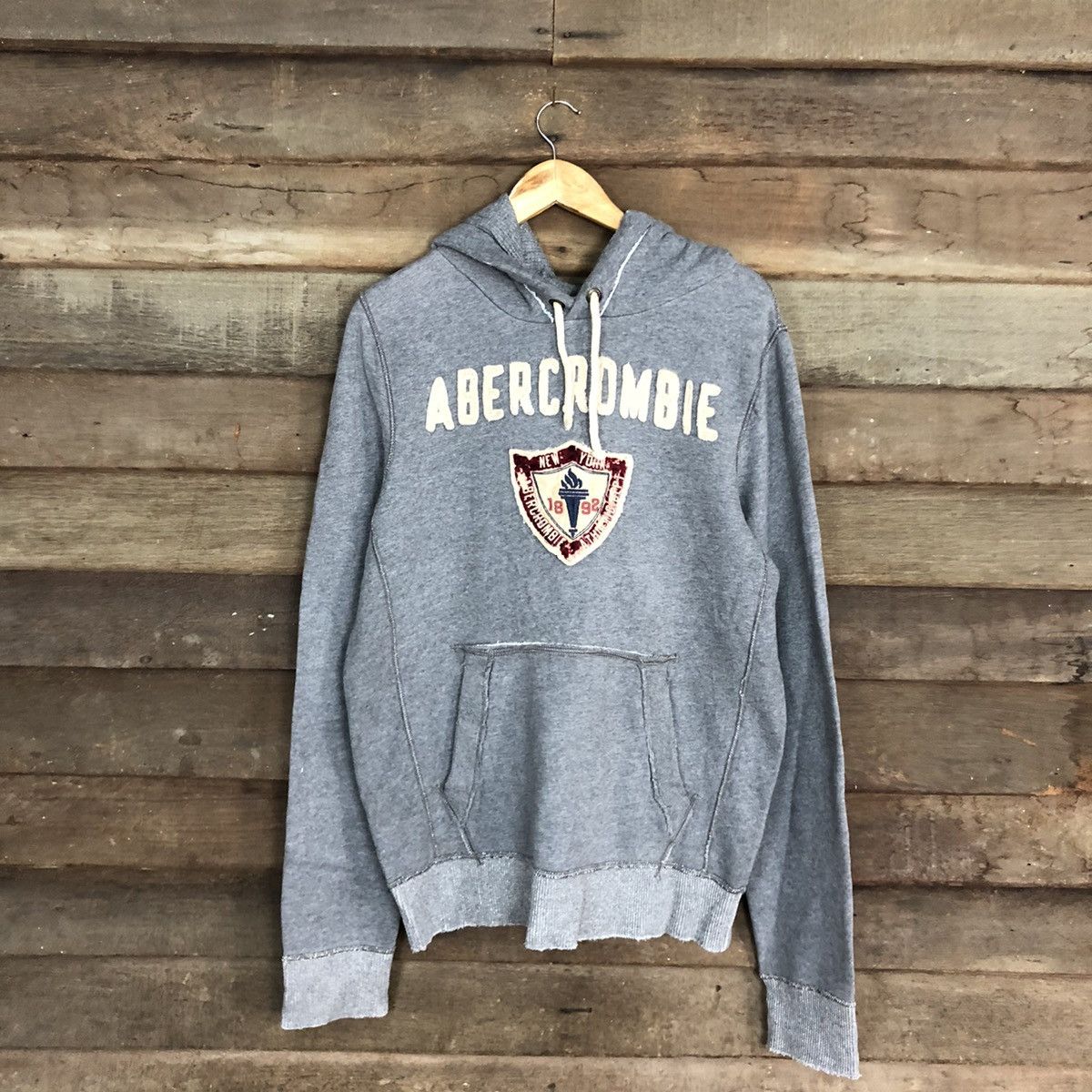 Abercrombie & Fitch Abercrombie & Fitch Grey Hoodies faded sweatshirt #054B Size US L / EU 52-54 / 3 - 3 Thumbnail