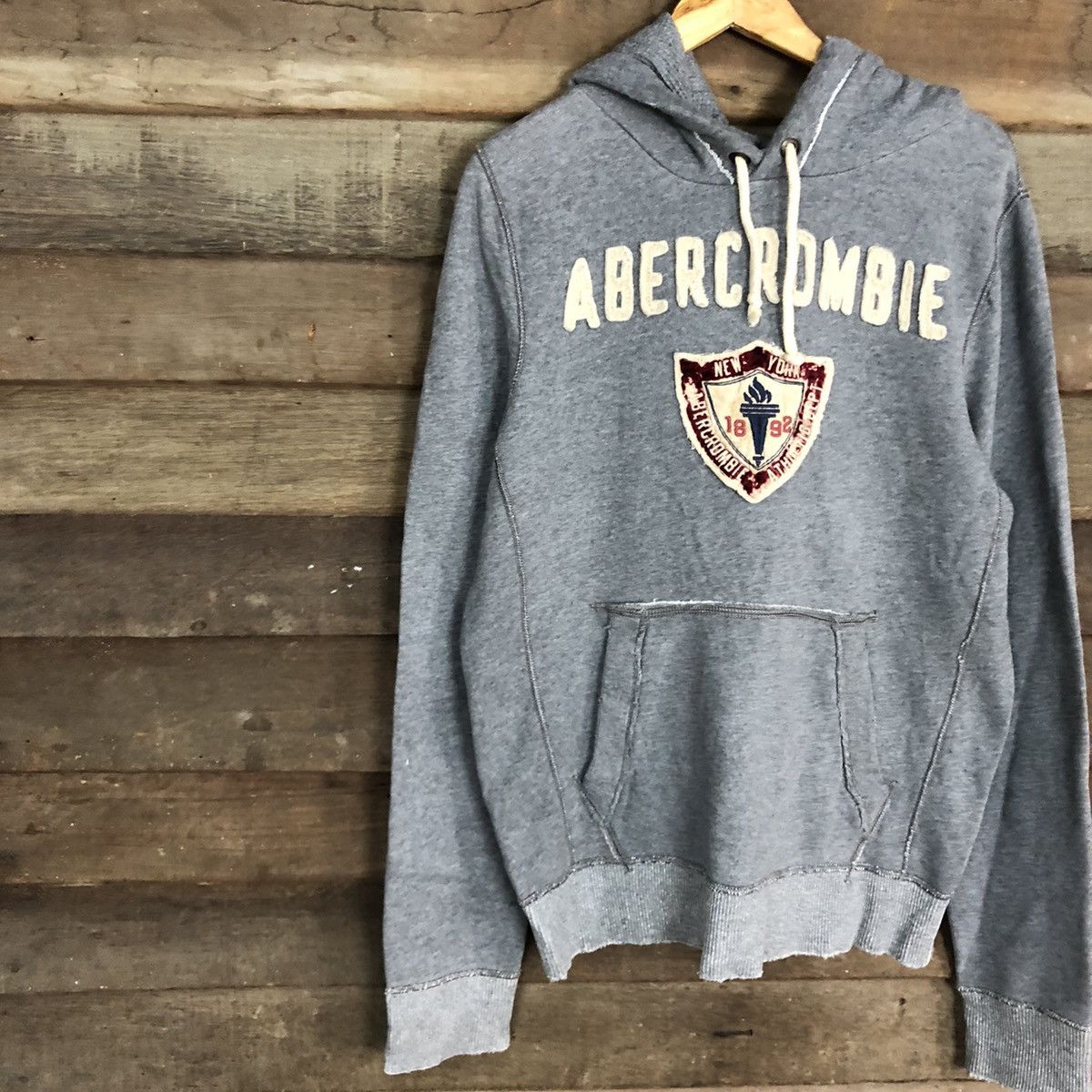 Abercrombie & Fitch Abercrombie & Fitch Grey Hoodies faded sweatshirt #054B Size US L / EU 52-54 / 3 - 7 Thumbnail