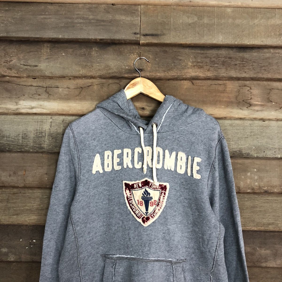 Abercrombie & Fitch Abercrombie & Fitch Grey Hoodies faded sweatshirt #054B Size US L / EU 52-54 / 3 - 2 Thumbnail