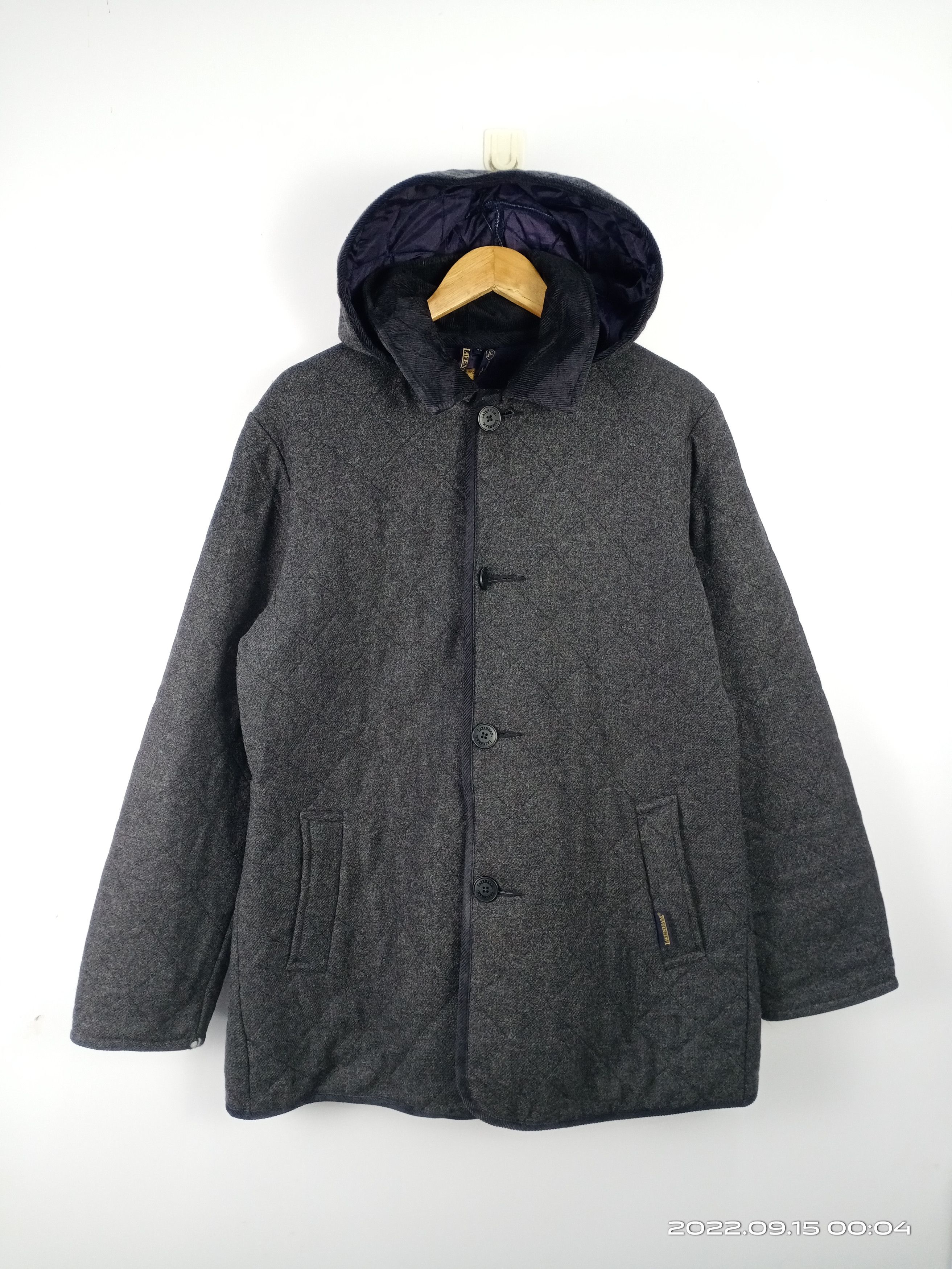 Lavenham Vintage 90s Lavenham Quilted hooded jacket Made In Uk 