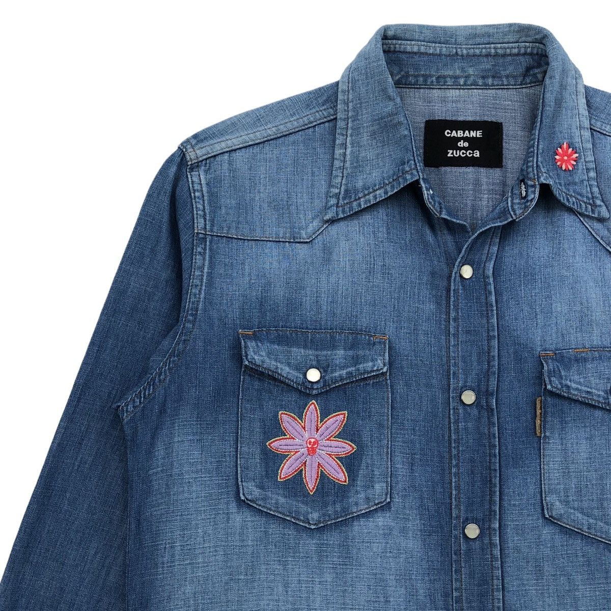 CABANE de ZUCCa CABANE de Zucca Western Snap Button Denim Shirt Size US M / EU 48-50 / 2 - 3 Thumbnail