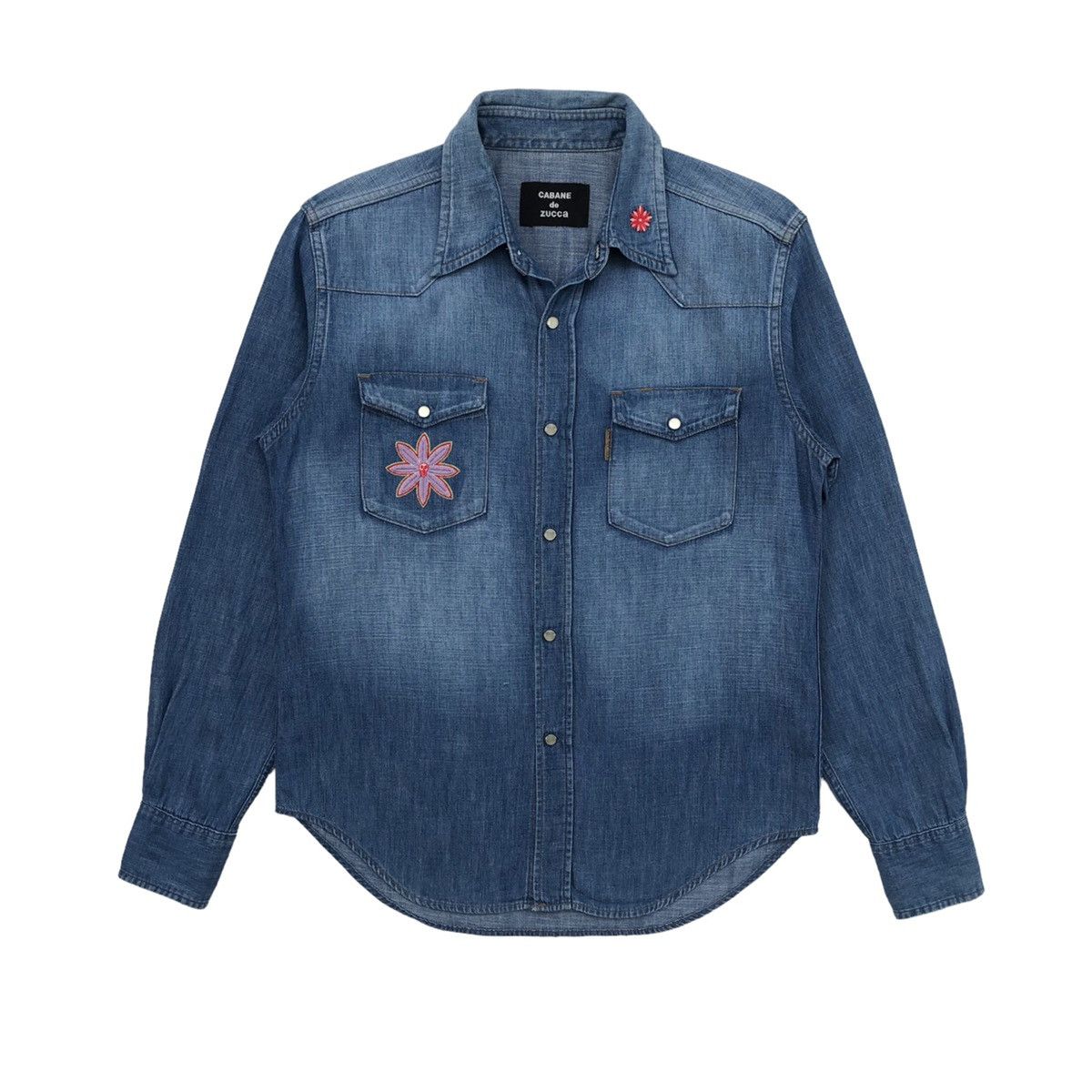 CABANE de ZUCCa CABANE de Zucca Western Snap Button Denim Shirt Size US M / EU 48-50 / 2 - 14 Thumbnail