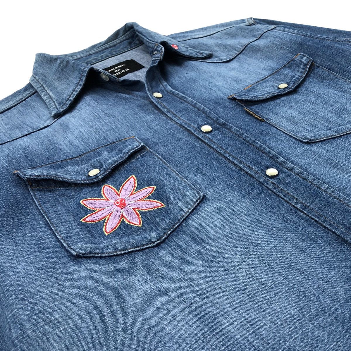 CABANE de ZUCCa CABANE de Zucca Western Snap Button Denim Shirt Size US M / EU 48-50 / 2 - 5 Thumbnail