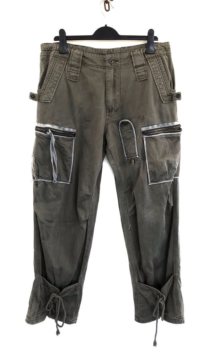 Japanese Brand Techno Tactical Parachute Bondage Streetwear Cargo Pants Size US 35 - 1 Thumbnail