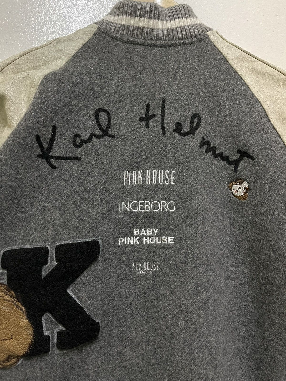 Japanese Brand Karl Helmut Varsity Wool Leather Jacket Size US M / EU 48-50 / 2 - 16 Thumbnail