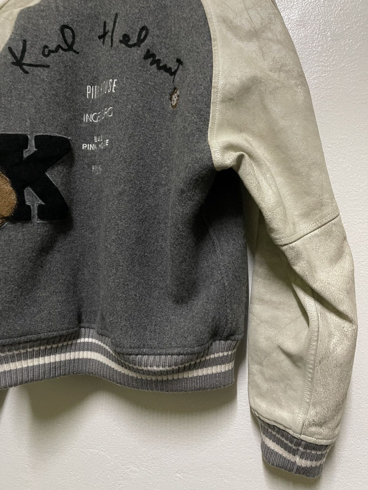 Japanese Brand Karl Helmut Varsity Wool Leather Jacket Size US M / EU 48-50 / 2 - 19 Thumbnail