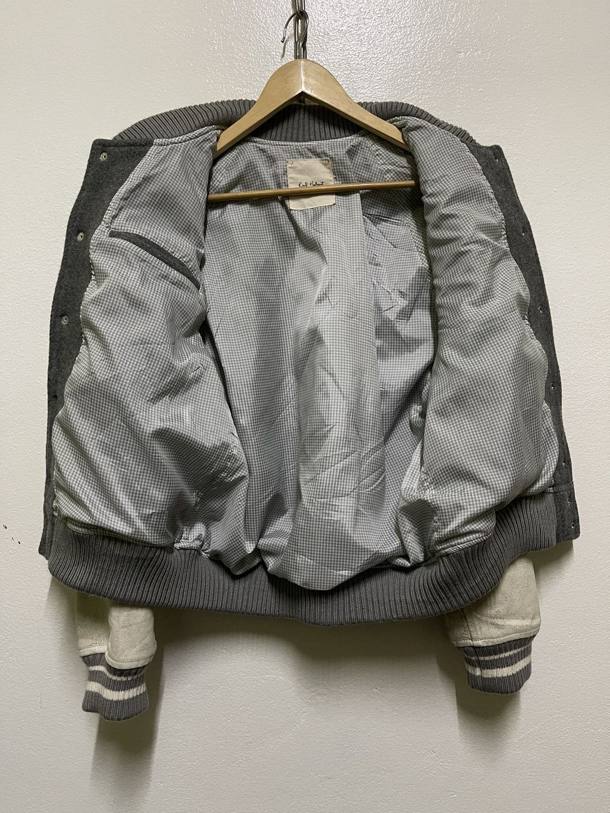 Japanese Brand Karl Helmut Varsity Wool Leather Jacket Size US M / EU 48-50 / 2 - 20 Thumbnail