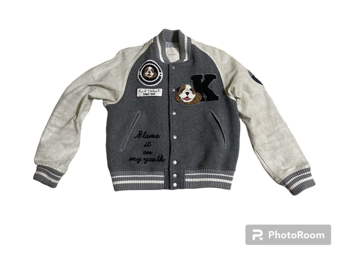 Japanese Brand Karl Helmut Varsity Wool Leather Jacket Size US M / EU 48-50 / 2 - 21 Thumbnail