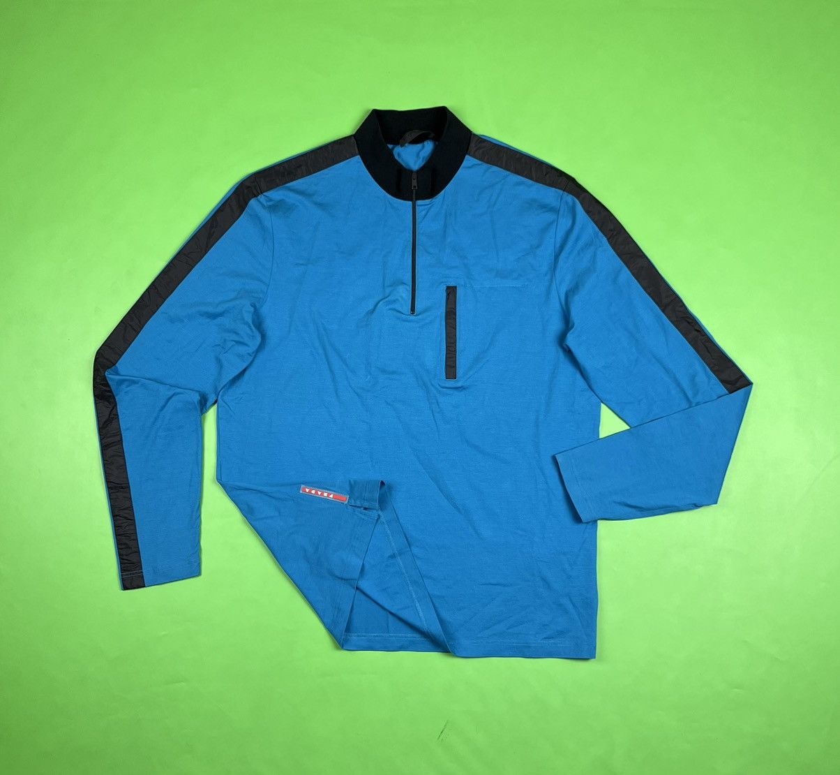 Prada FW 17 Prada Milano Red Tab Tech Zip Turtleneck Long 