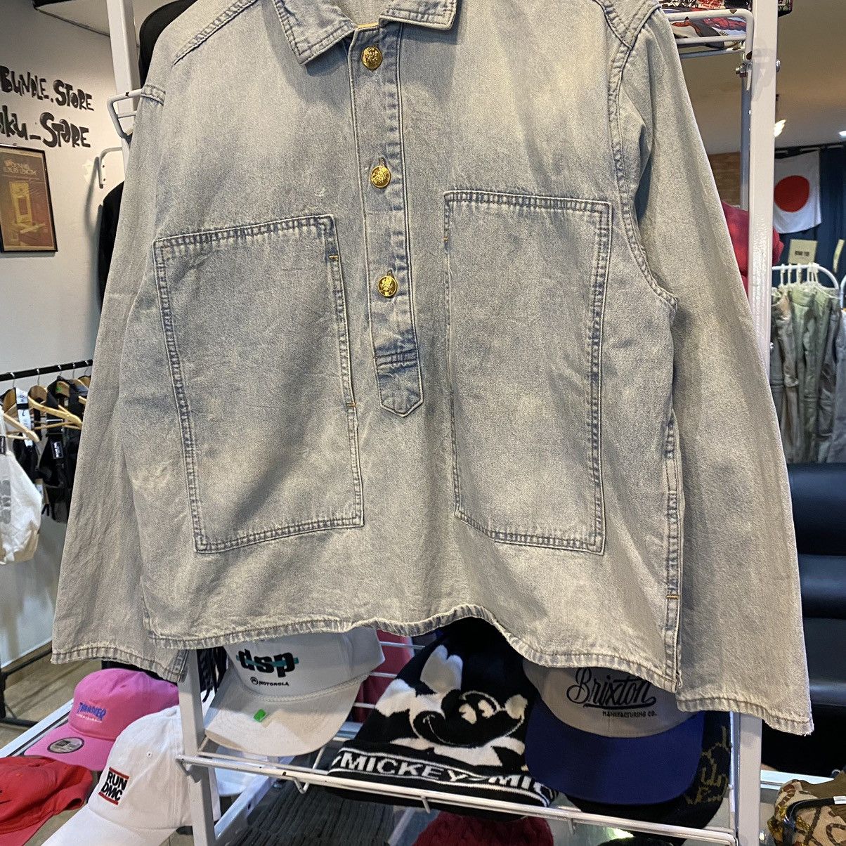 Celine × Hedi Slimane Celine Paris Denim Jacket Half Button Size XS / US 0-2 / IT 36-38 - 4 Thumbnail