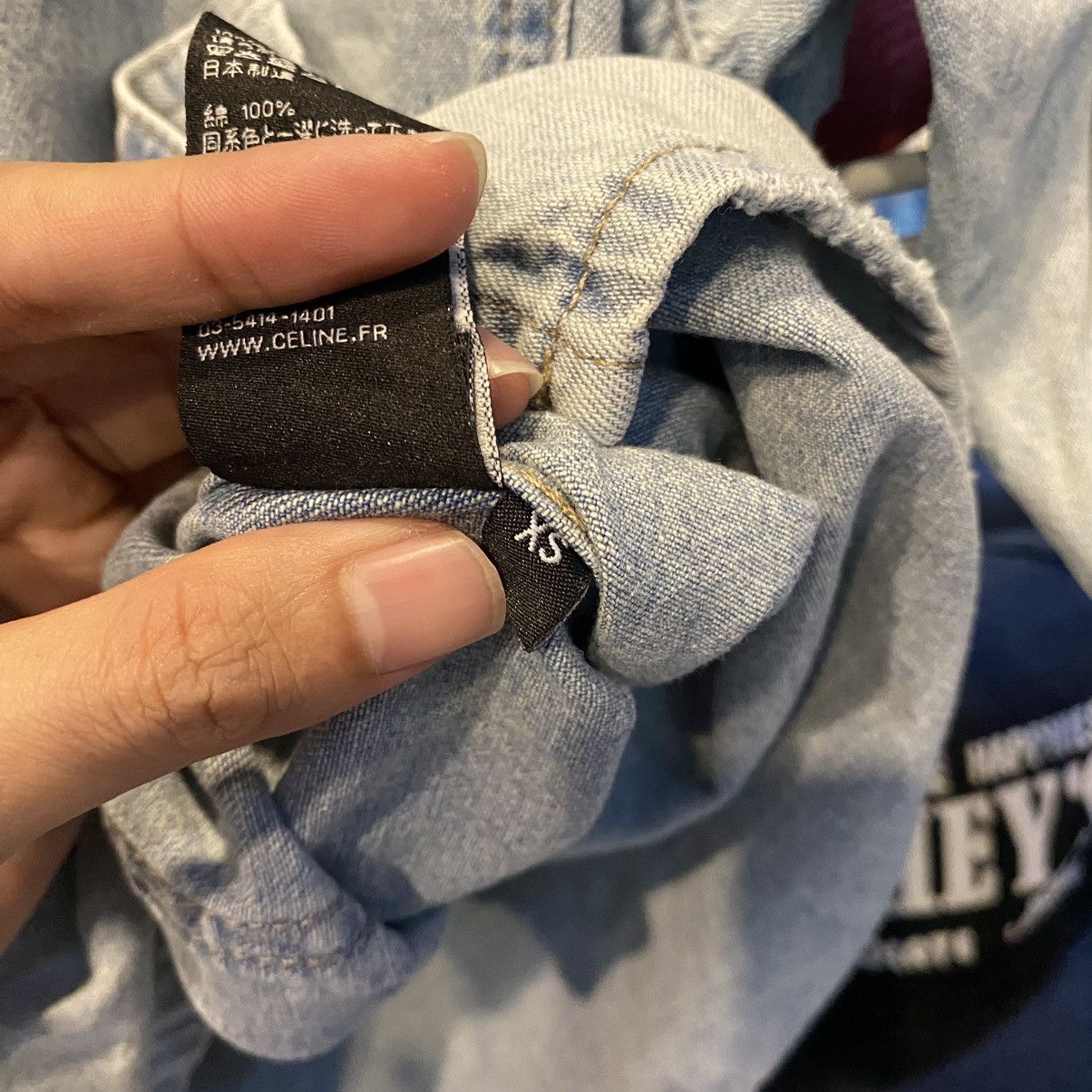 Celine × Hedi Slimane Celine Paris Denim Jacket Half Button Size XS / US 0-2 / IT 36-38 - 14 Thumbnail