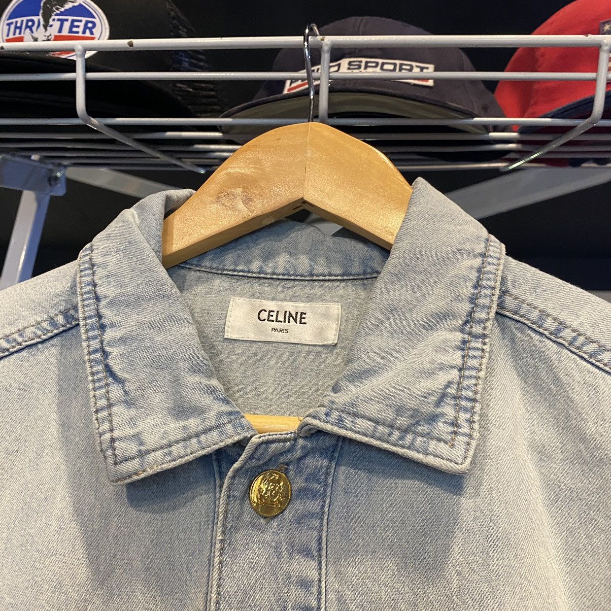 Celine × Hedi Slimane Celine Paris Denim Jacket Half Button Size XS / US 0-2 / IT 36-38 - 8 Thumbnail