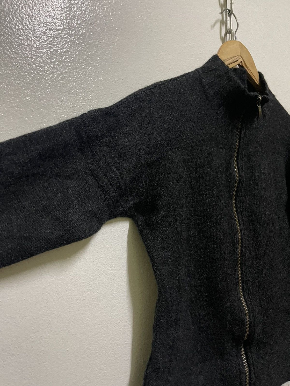 Jean Paul Gaultier × Vintage Jean Paul Gaultier Homme Wool Zipper Sweatshirt Size US M / EU 48-50 / 2 - 2 Thumbnail