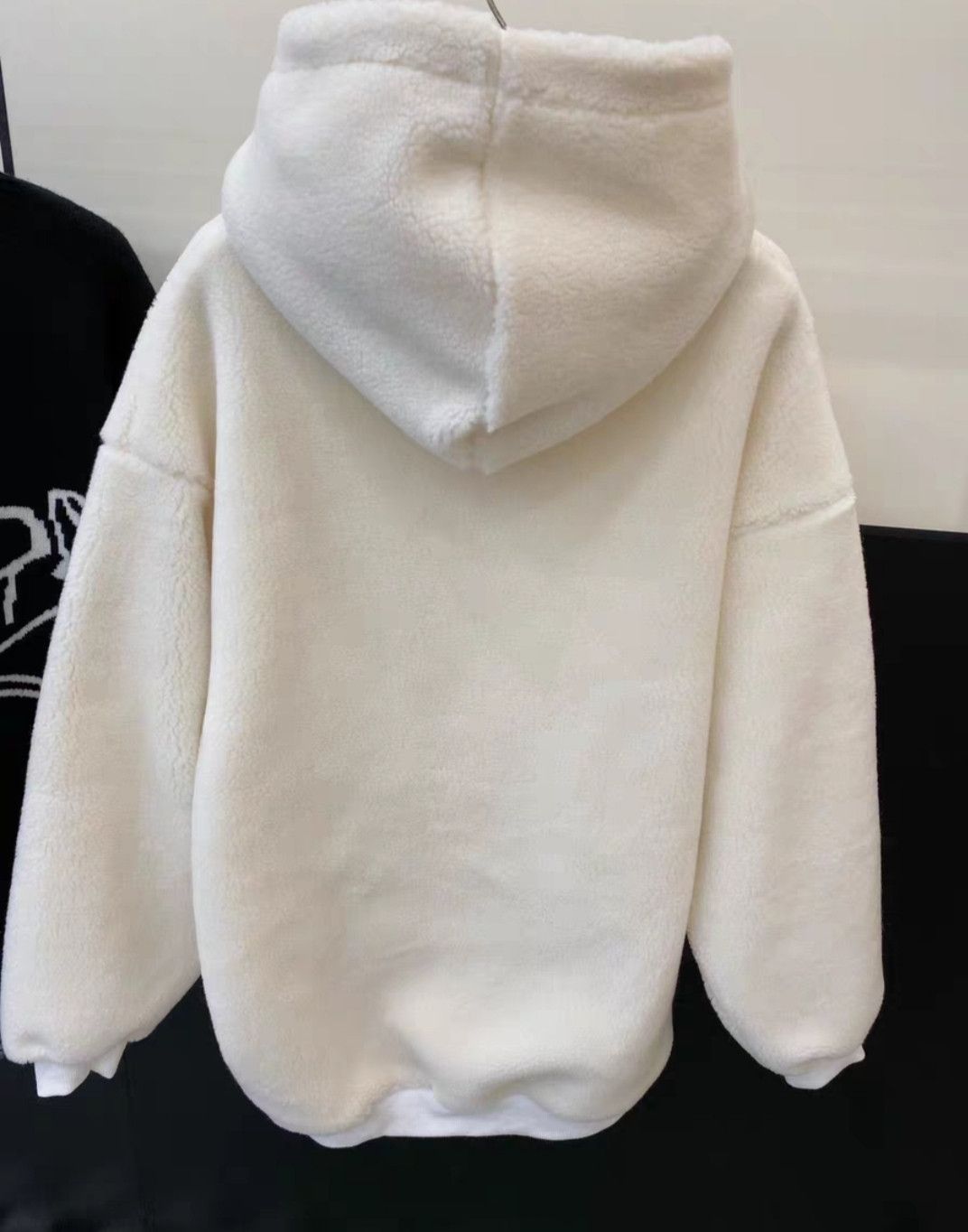 Celine Celine white wool & lambskin warm hoodie Size S / US 4 / IT 40 - 2 Thumbnail