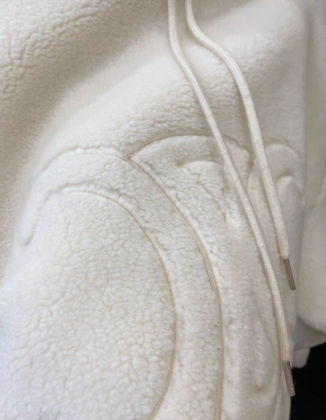 Celine Celine white wool & lambskin warm hoodie Size S / US 4 / IT 40 - 4 Thumbnail