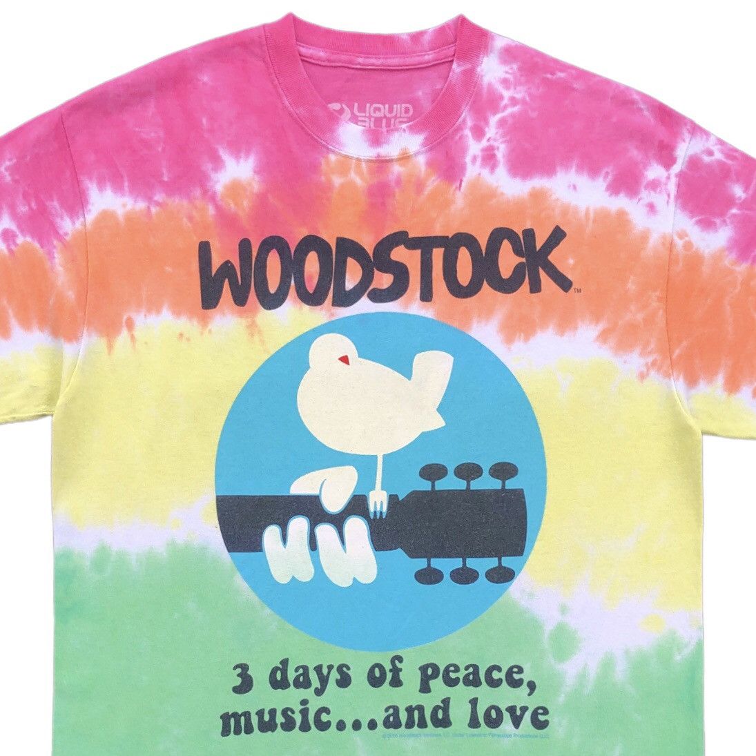 Vintage Liquid Blue 2016 Woodstock Tie Dye Tee Size US M / EU 48-50 / 2 - 2 Thumbnail