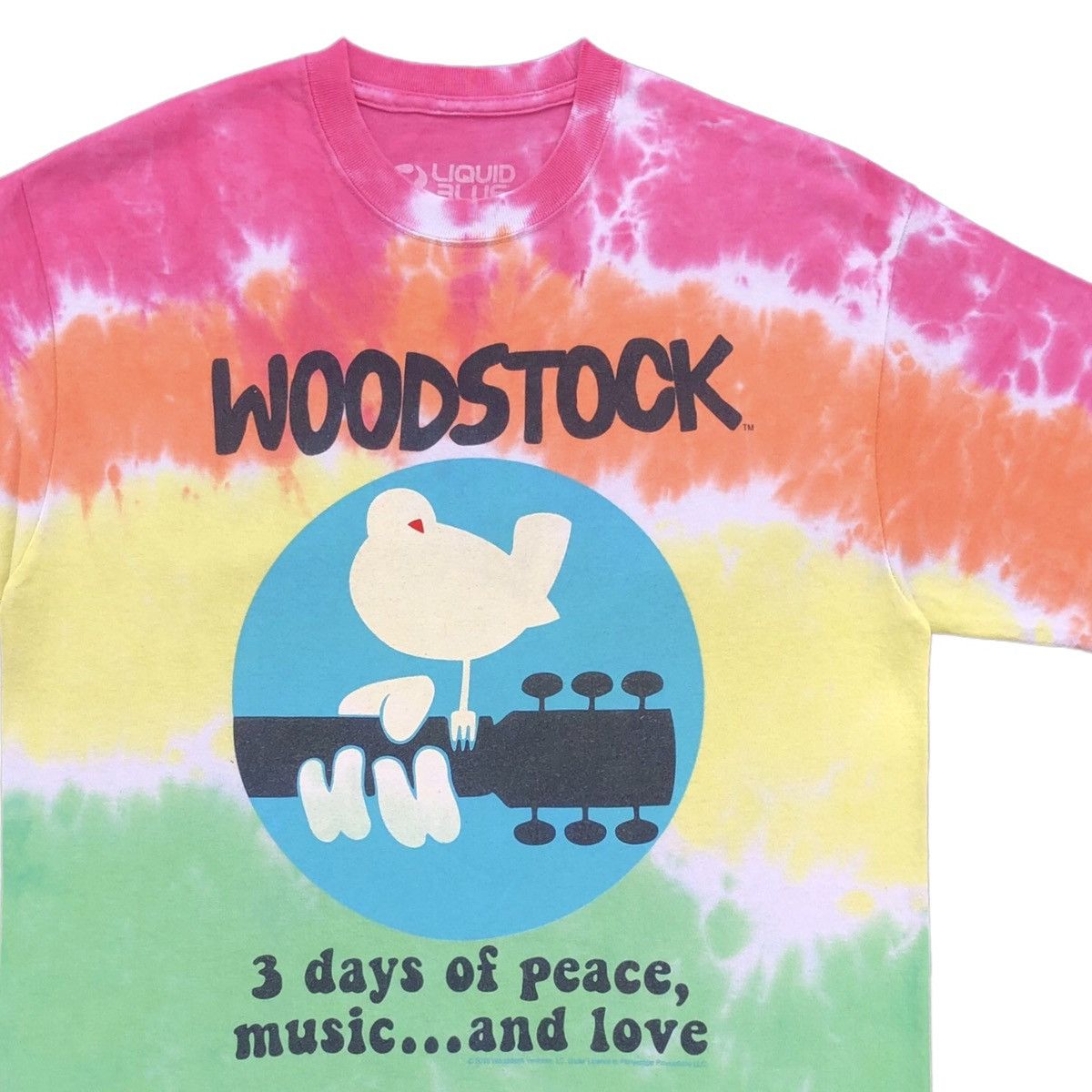 Vintage Liquid Blue 2016 Woodstock Tie Dye Tee Size US M / EU 48-50 / 2 - 3 Thumbnail
