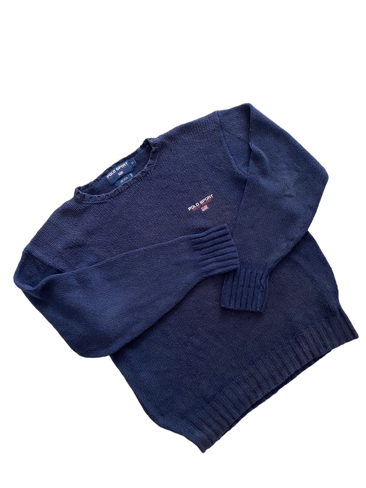 Polo Ralph Lauren 💥best offer💥Rare polo sport ralph Lauren hand knit sweater Size US L / EU 52-54 / 3 - 5 Thumbnail