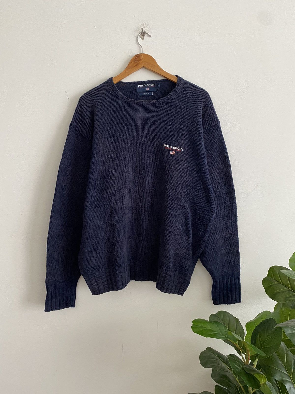 Polo Ralph Lauren 💥best offer💥Rare polo sport ralph Lauren hand knit sweater Size US L / EU 52-54 / 3 - 1 Thumbnail