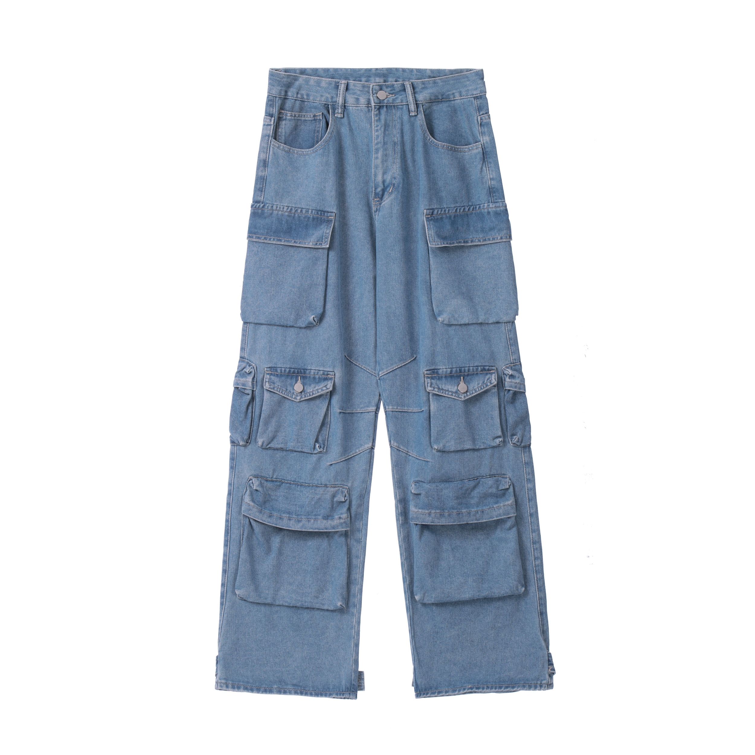 fade distressed baggy hiphop cargo jeans