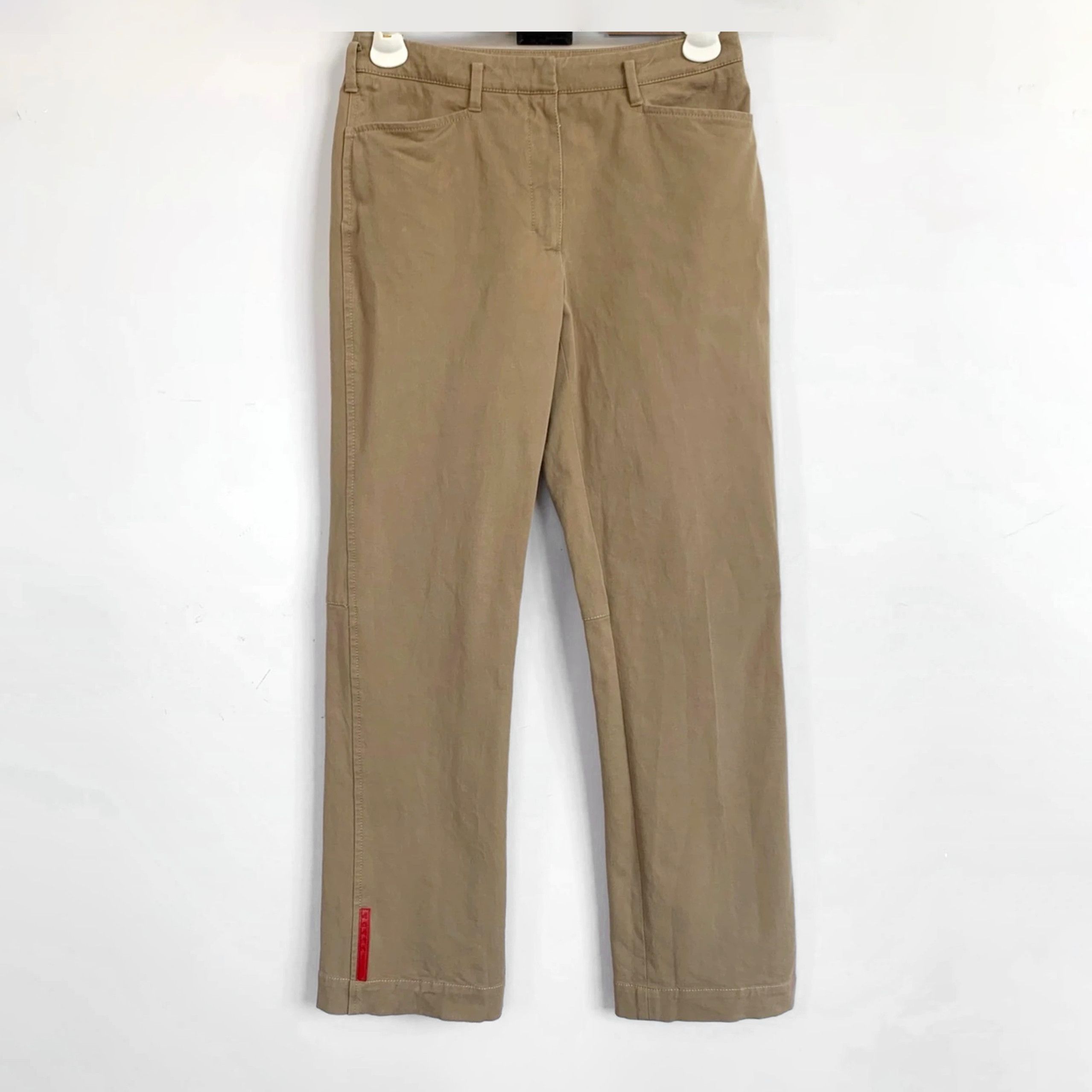 Prada PRADA Pants Trousers Red Tab Cotton Beige Pockets Sport Size US 28 / EU 44 - 1 Thumbnail
