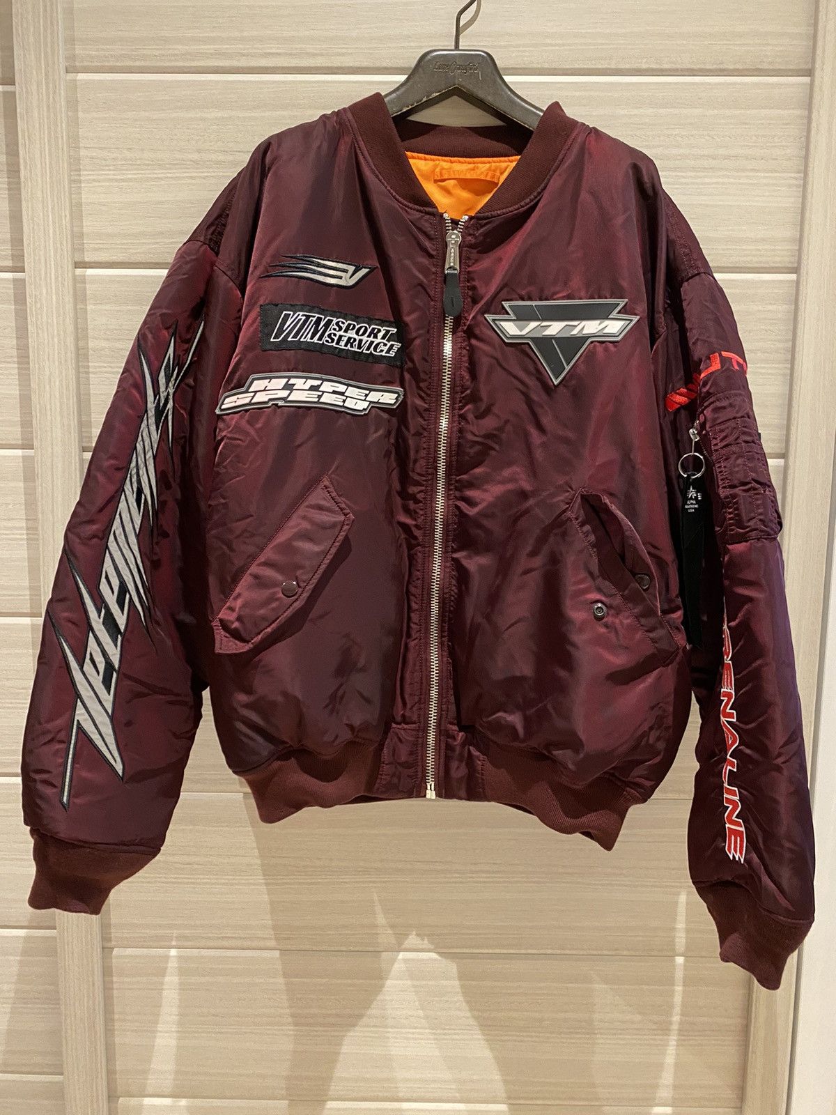 Vetements Vetements x Alpha Industries Racing bomber logo jacket | Grailed