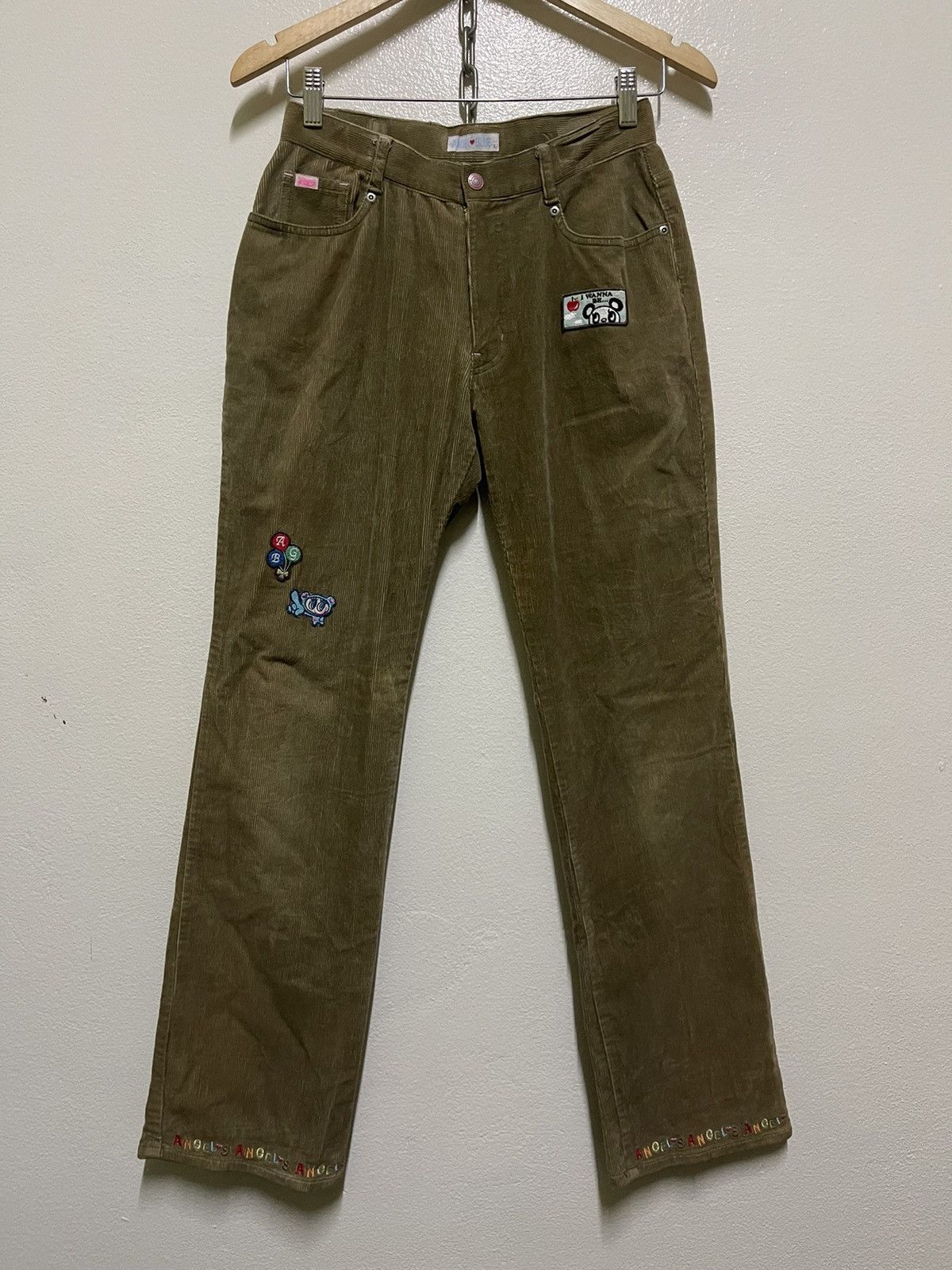 Angel Blue Angel Blue Corduroy Pants Patches Size 26" / US 2 / IT 38 - 1 Thumbnail