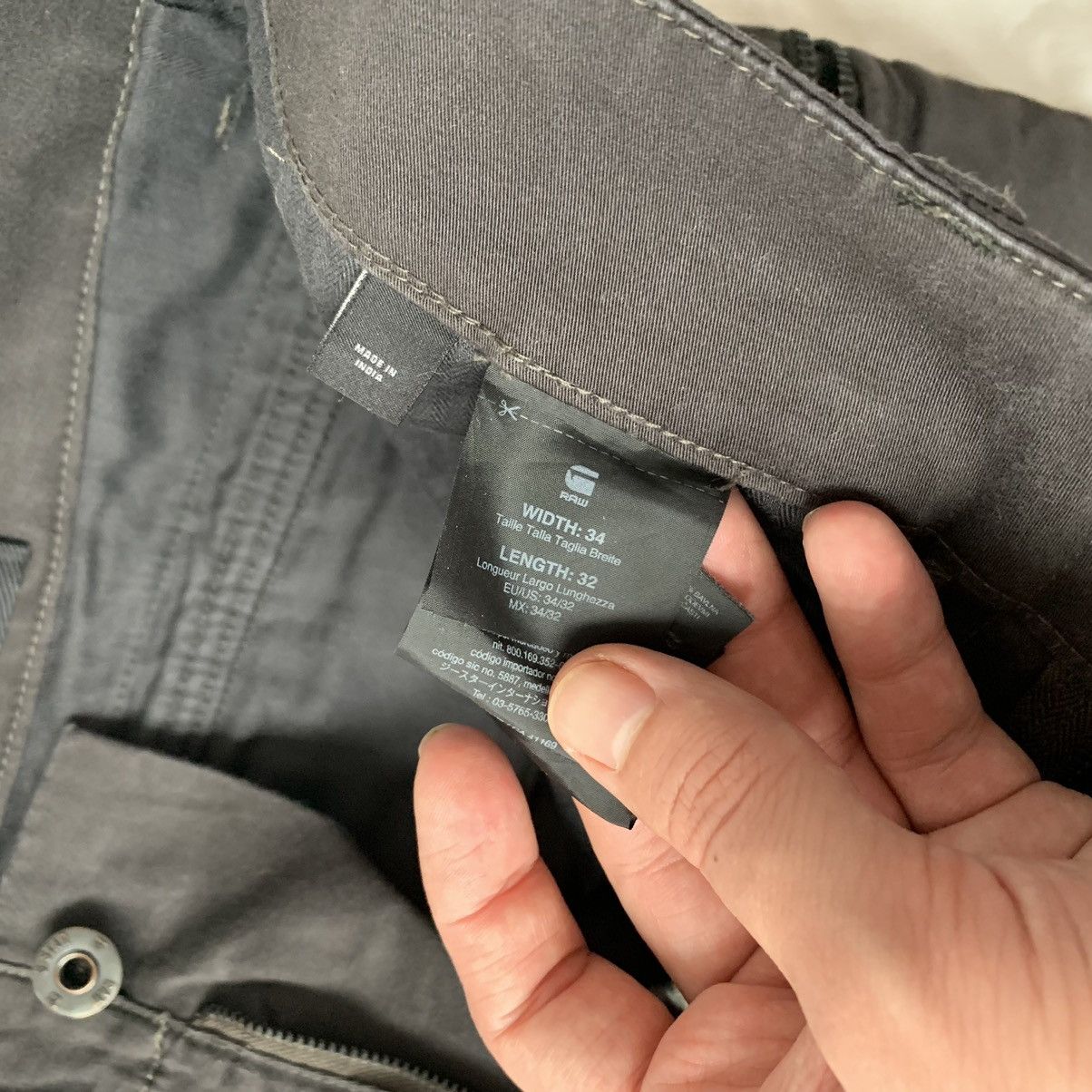 G-Star G Star Cargo Pants Trousers Rovic Zip 3D Tapered Size US 34 / EU 50 - 12 Thumbnail
