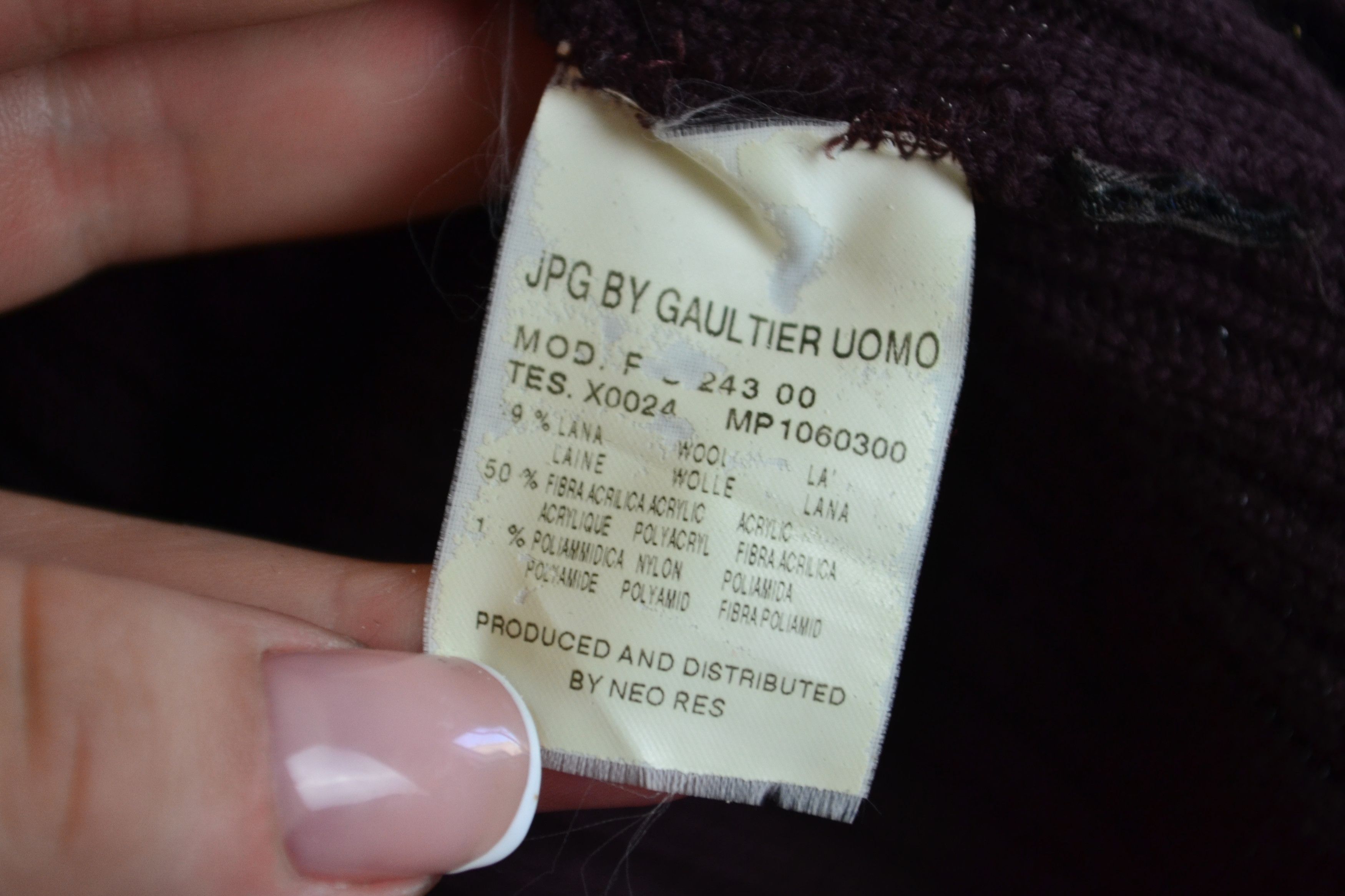 Jean Paul Gaultier Jean Paul Gaultier Sweater Wool JPG Logo Zip Burgundy Size M / US 6-8 / IT 42-44 - 8 Thumbnail