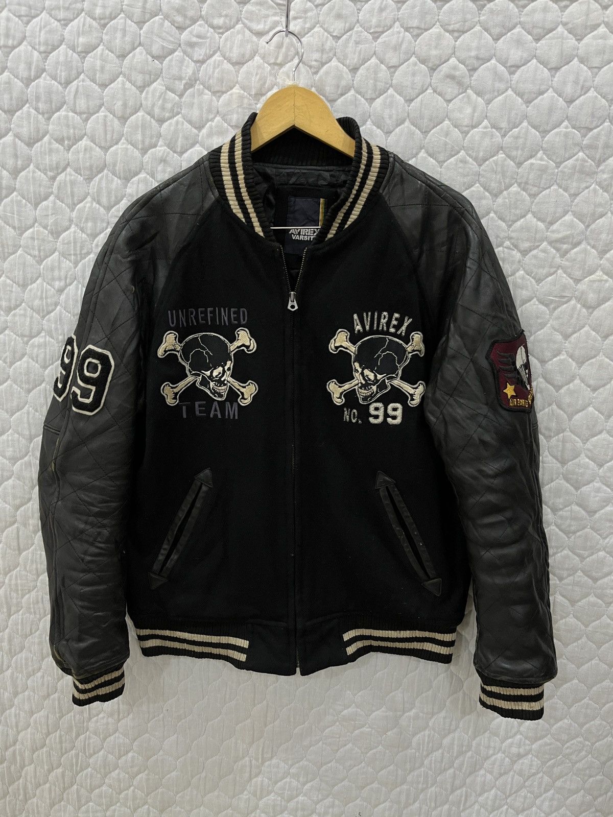 Avirex (Llll). AVIREX CROSS BONES SKULL VARSITY JACKET Size US M / EU 48-50 / 2 - 2 Thumbnail