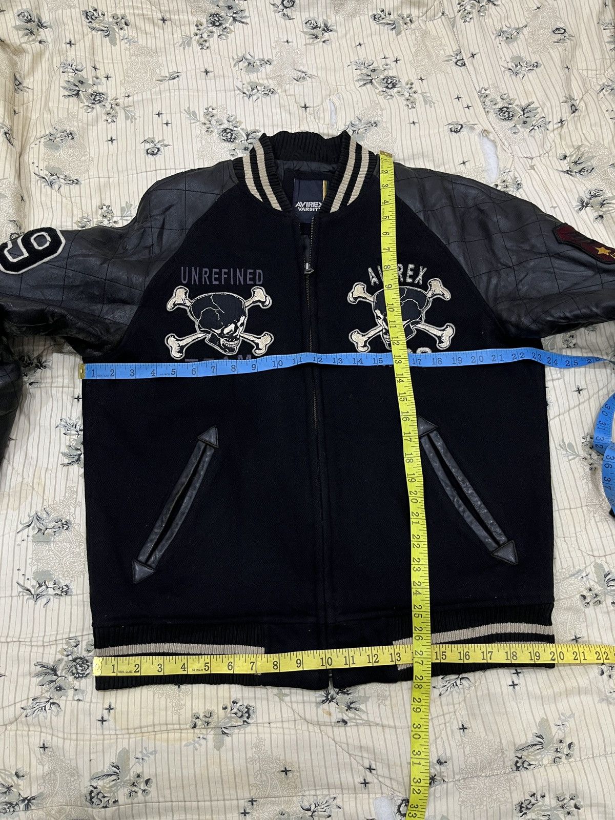 Avirex (Llll). AVIREX CROSS BONES SKULL VARSITY JACKET Size US M / EU 48-50 / 2 - 23 Thumbnail
