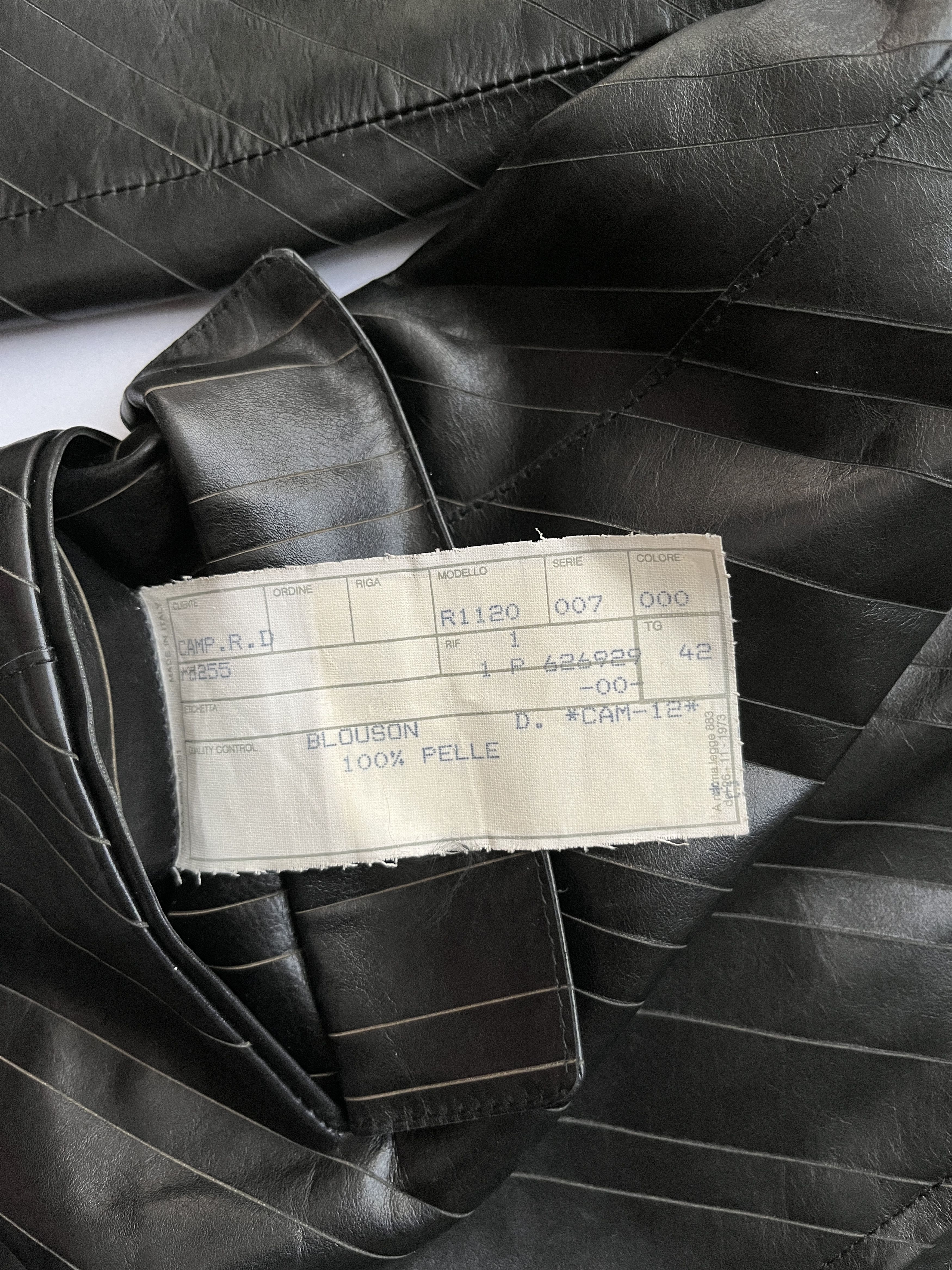 Ruffo Research ⚡️QUICK SALE⚡️Ruffo Research Black Laser-Cut Leather Jacket Size M / US 6-8 / IT 42-44 - 3 Thumbnail