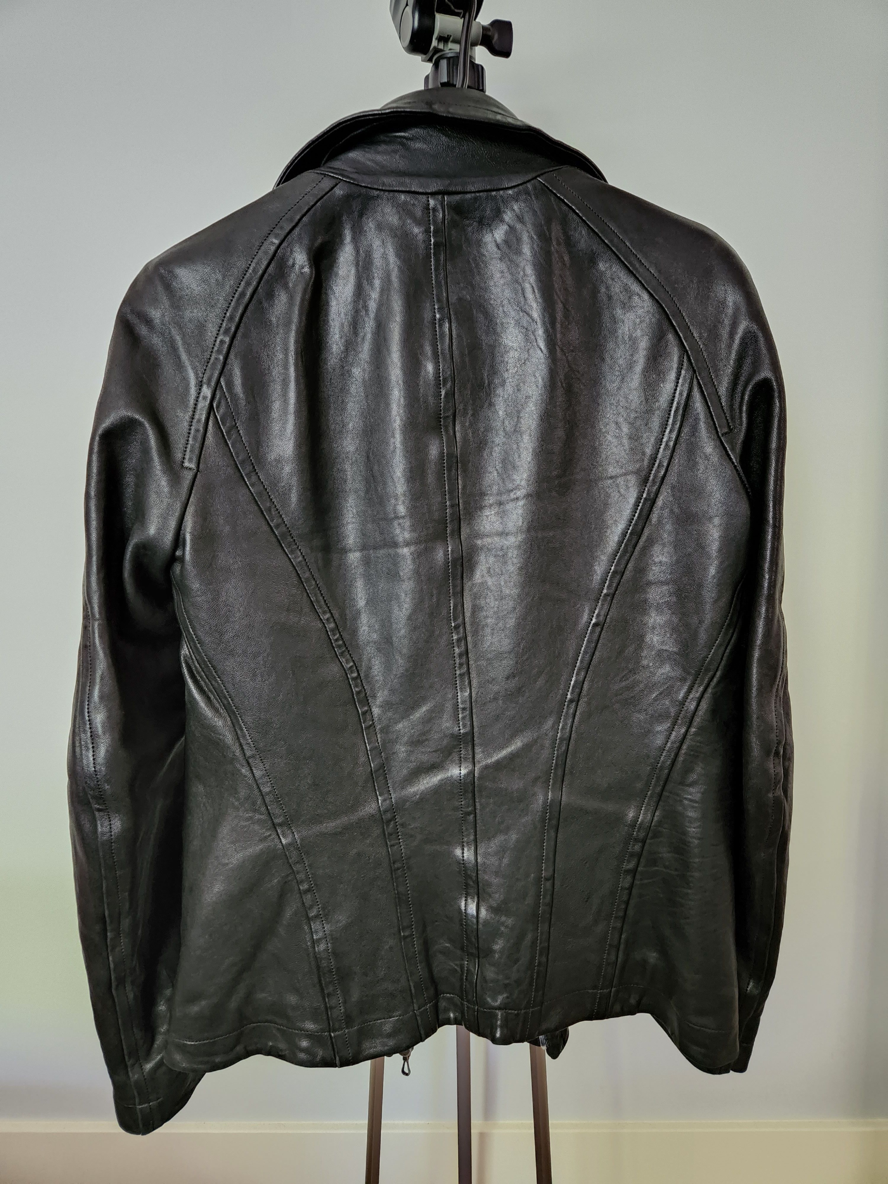 Julius _7 08 S/S Jut Neck Leather Jacket Size US M / EU 48-50 / 2 - 5 Thumbnail