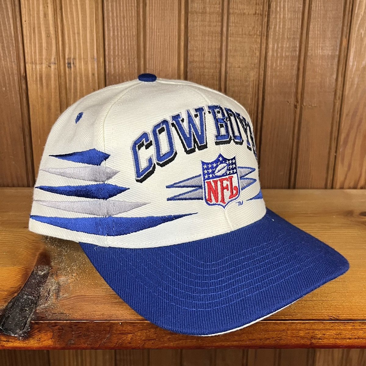 Vintage Logo Athletic Diamond Cut Hat Dallas Cowboys GRAIL RARE 3 Stripes  90s