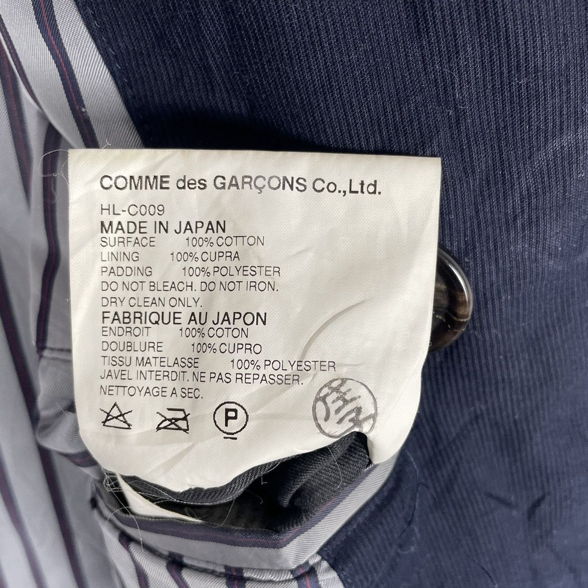 Comme des Garcons Homme 🌟CDGH AW2003 Double Breasted Jacket Size US L / EU 52-54 / 3 - 8 Thumbnail