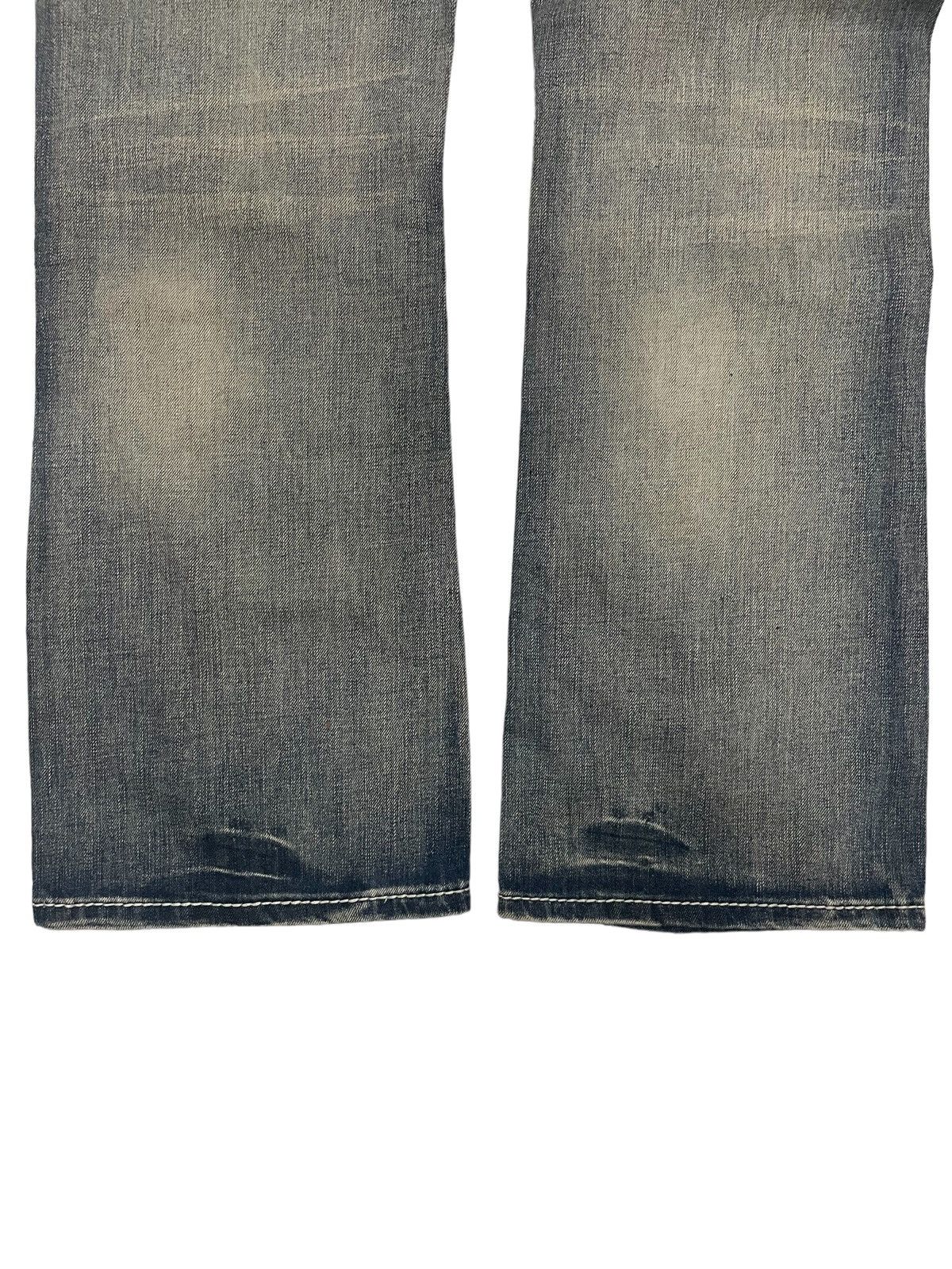 If Six Was Nine Japanese Brand Cross Design Mud Wash Relaxed Flare Jeans Size US 30 / EU 46 - 10 Thumbnail