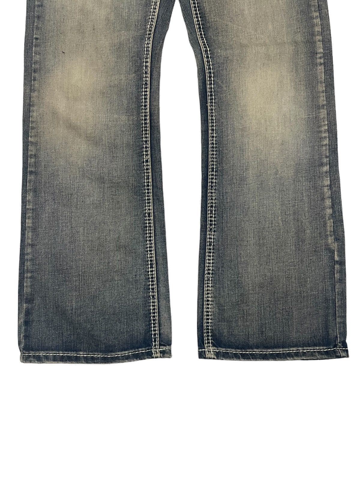 If Six Was Nine Japanese Brand Cross Design Mud Wash Relaxed Flare Jeans Size US 30 / EU 46 - 9 Thumbnail