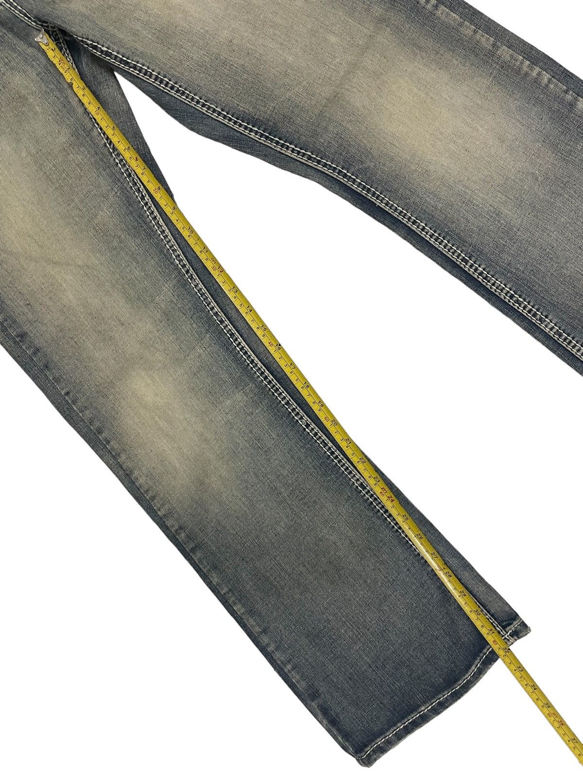 If Six Was Nine Japanese Brand Cross Design Mud Wash Relaxed Flare Jeans Size US 30 / EU 46 - 22 Thumbnail