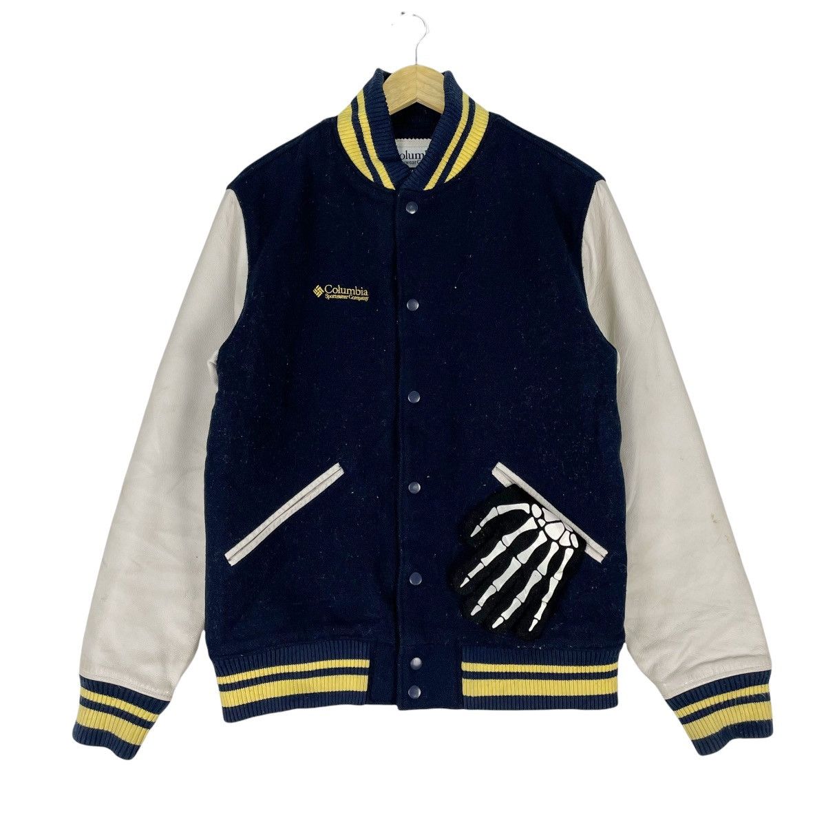 Columbia ❄️COLUMBIA Letterman Varsity Leather Jacket Size US M / EU 48-50 / 2 - 1 Thumbnail