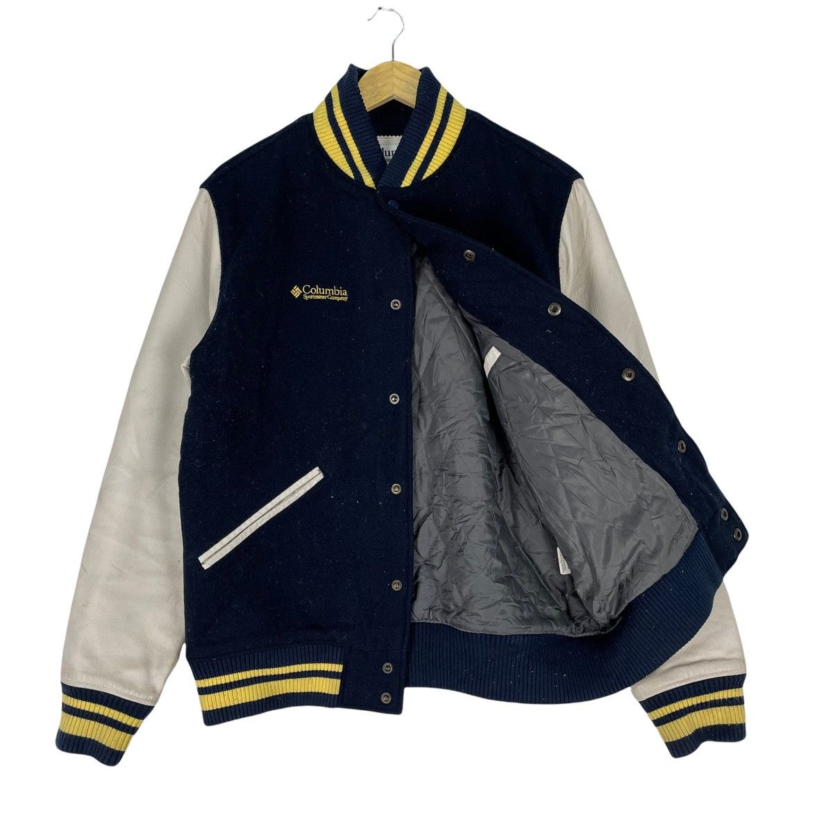 Columbia ❄️COLUMBIA Letterman Varsity Leather Jacket Size US M / EU 48-50 / 2 - 3 Thumbnail